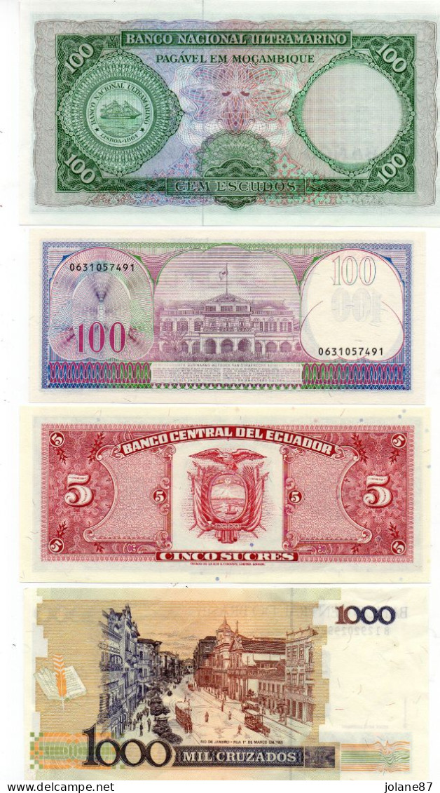 LOT VRAC   RECTOS/VERSOS DE 31 BILLETS DE TOUS PAYS - Lots & Kiloware - Banknotes