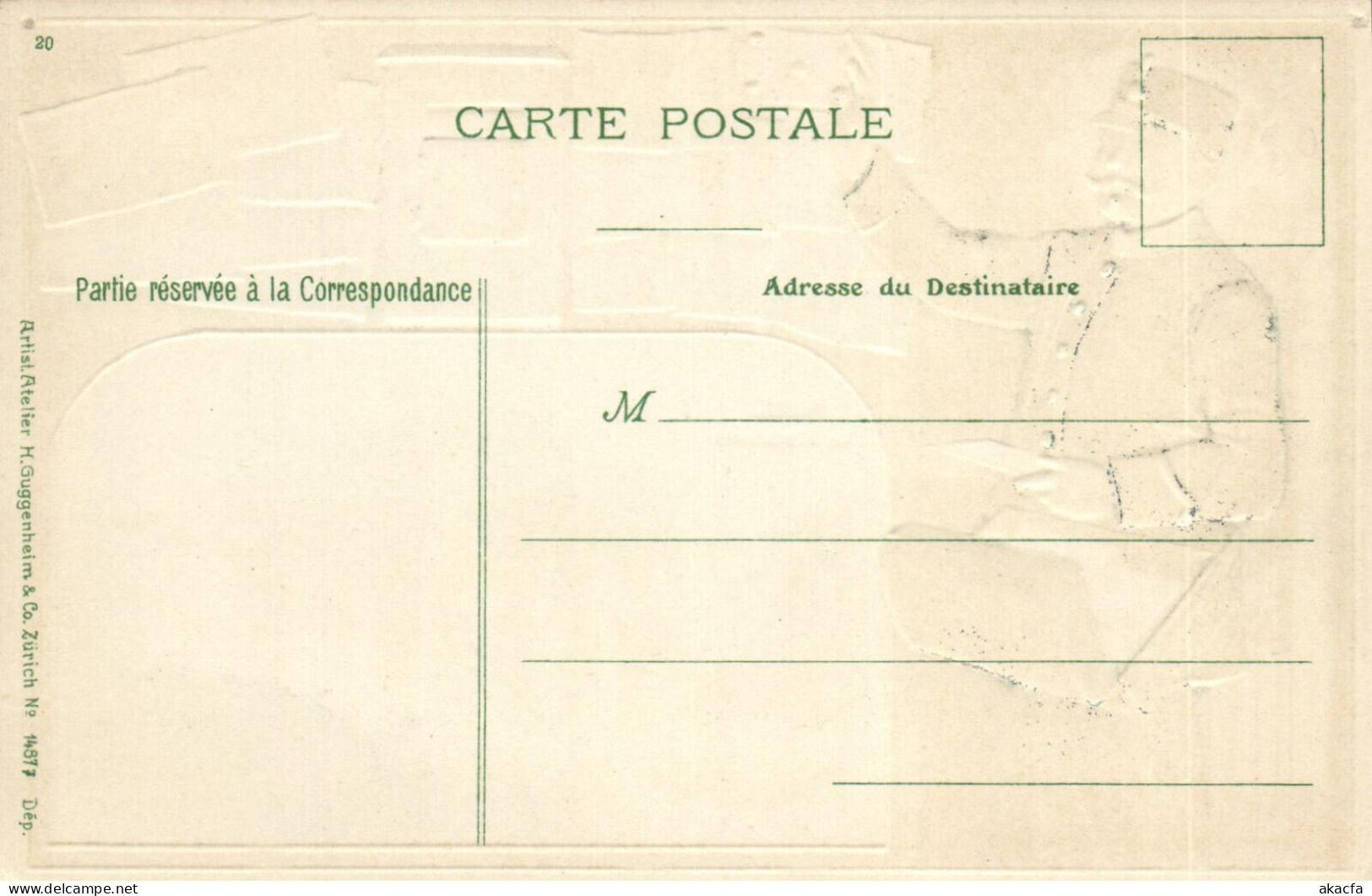 PC STAMPS, PARIS LE MADELEINE, Vintage EMBOSSED Postcard (b47912) - Poste & Facteurs