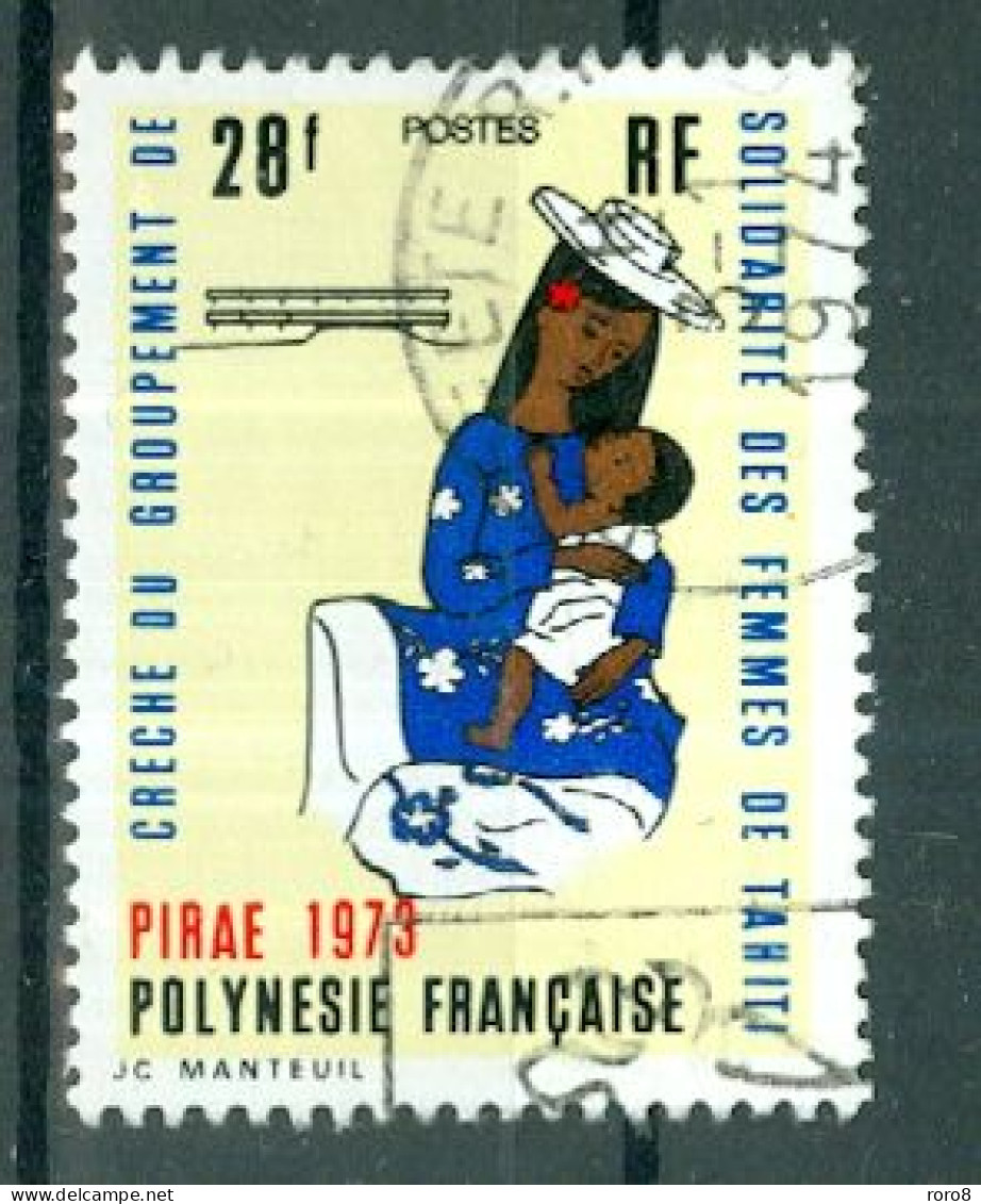 POLYNESIE - N°93 Oblitéré. Crèche Du Groupement De Solidarité De Femmes De Tahiti. - Usados