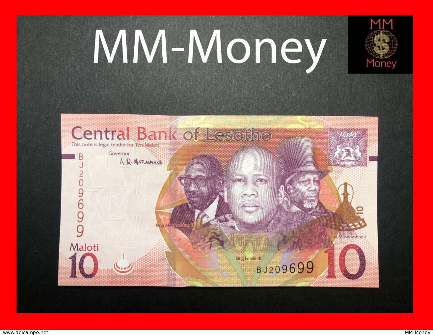 LESOTHO 10  Maloti 2021   P. 26  New    UNC - Lesotho