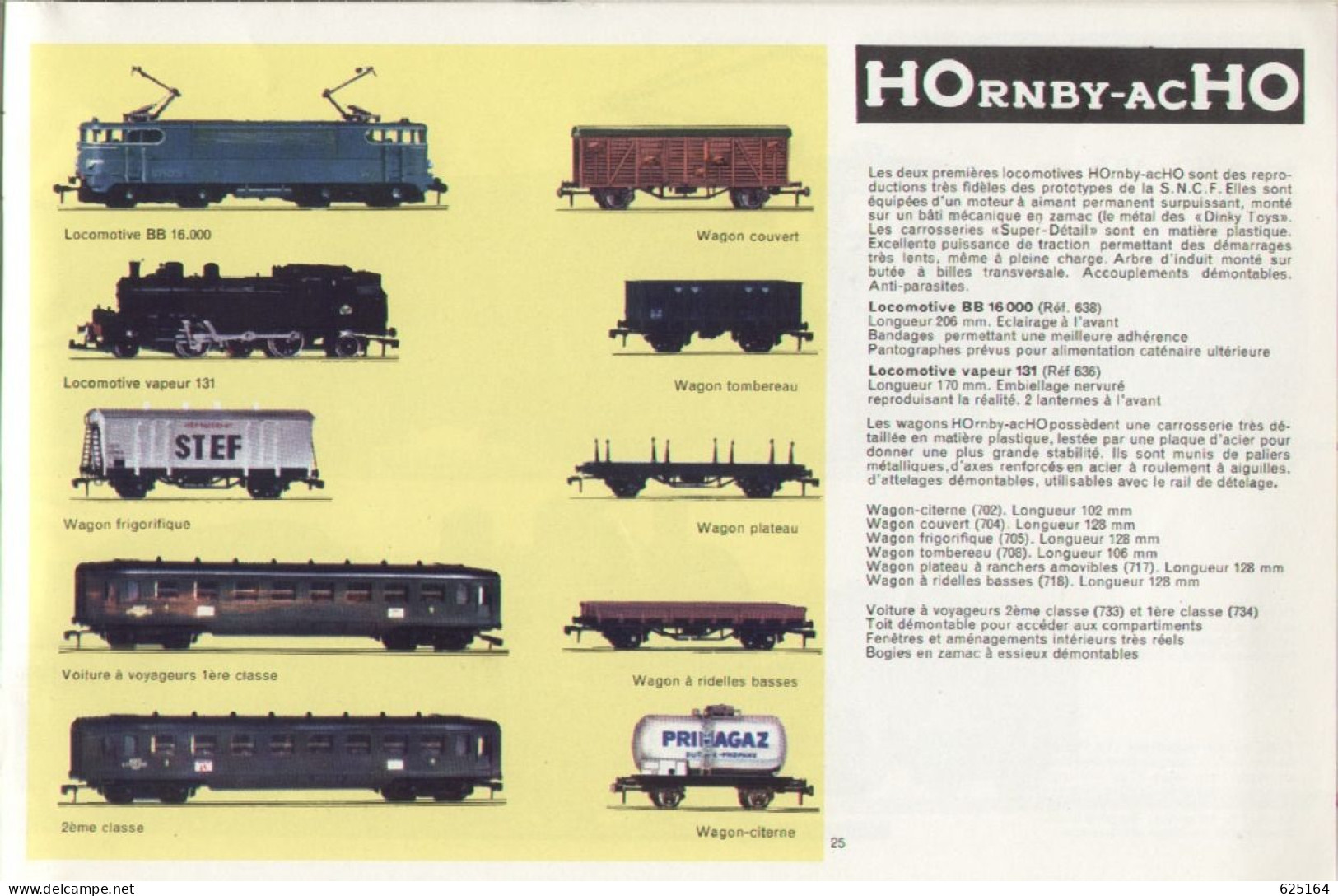 catalogue HOrnby-acHO 1960/61 MECCANO HORNBY OO DINKY TOYS + prix FF