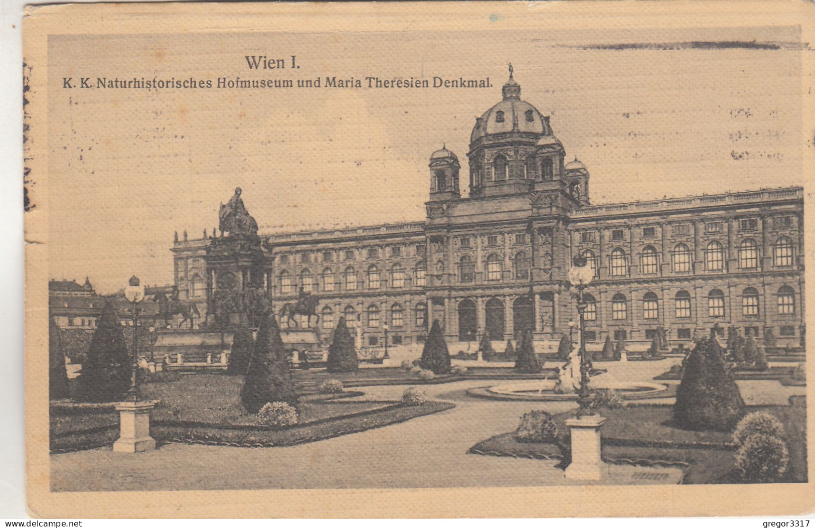 C9156) WIEN - K.K. Naturhistorisches Hofmuseum Und Maria Theresien Denkmal ALT !! - Musées