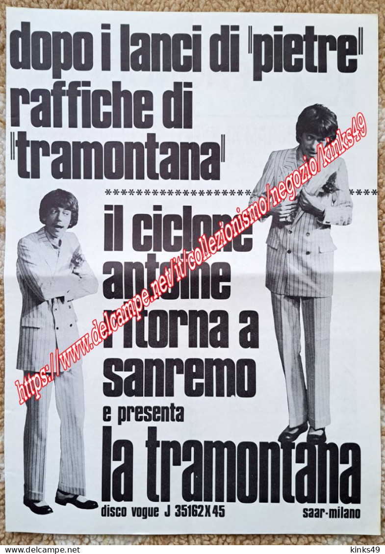 B245> < ANTOINE > Pagina Pubblicità Per Il SANREMO < La Tramontana > GENNAIO 1968 - Afiches & Pósters