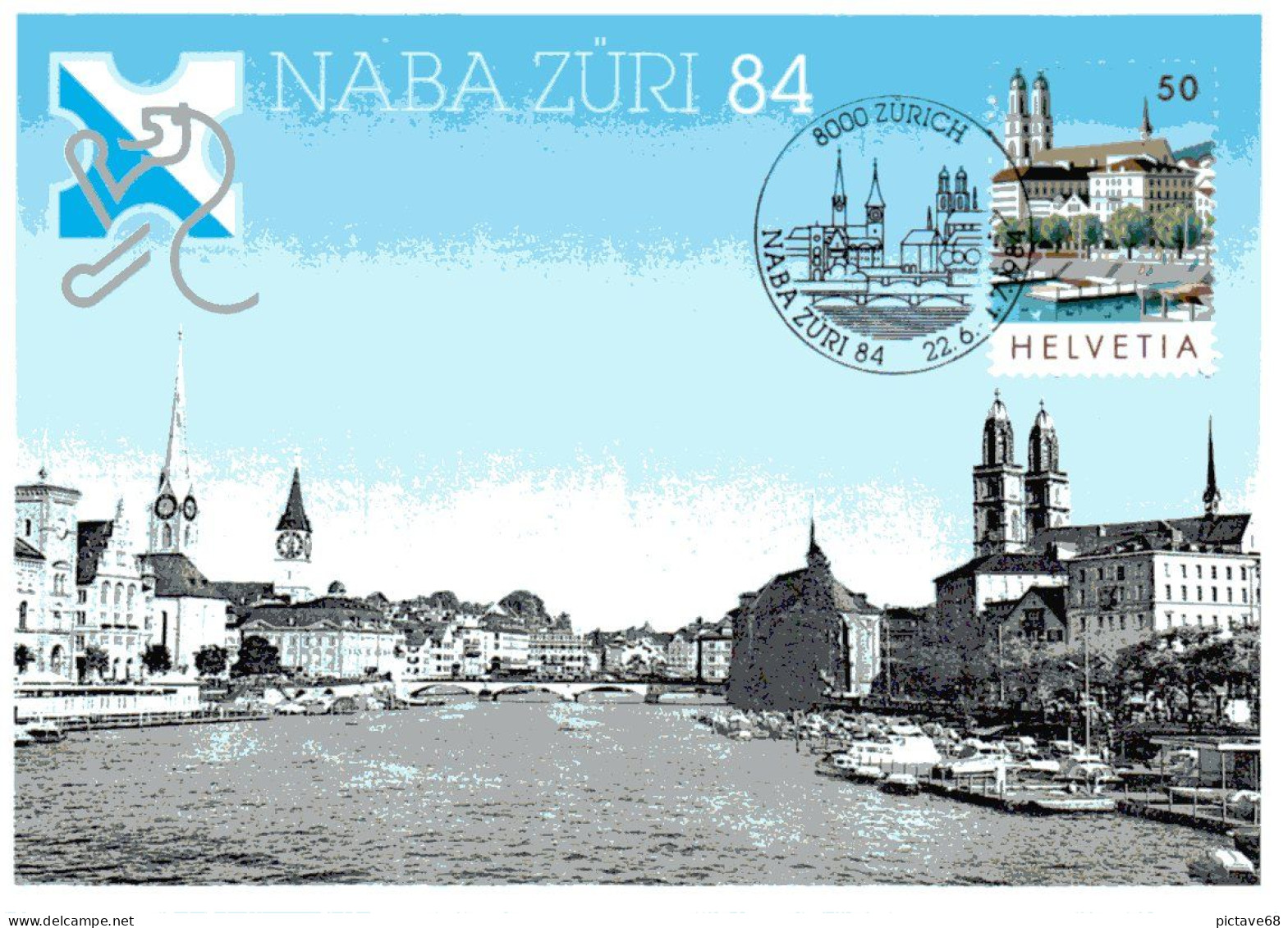 SUISSE / CARTE COMMEMORATIVE DE L'EXPOSITION NABA ZÜRI 84 - Covers & Documents