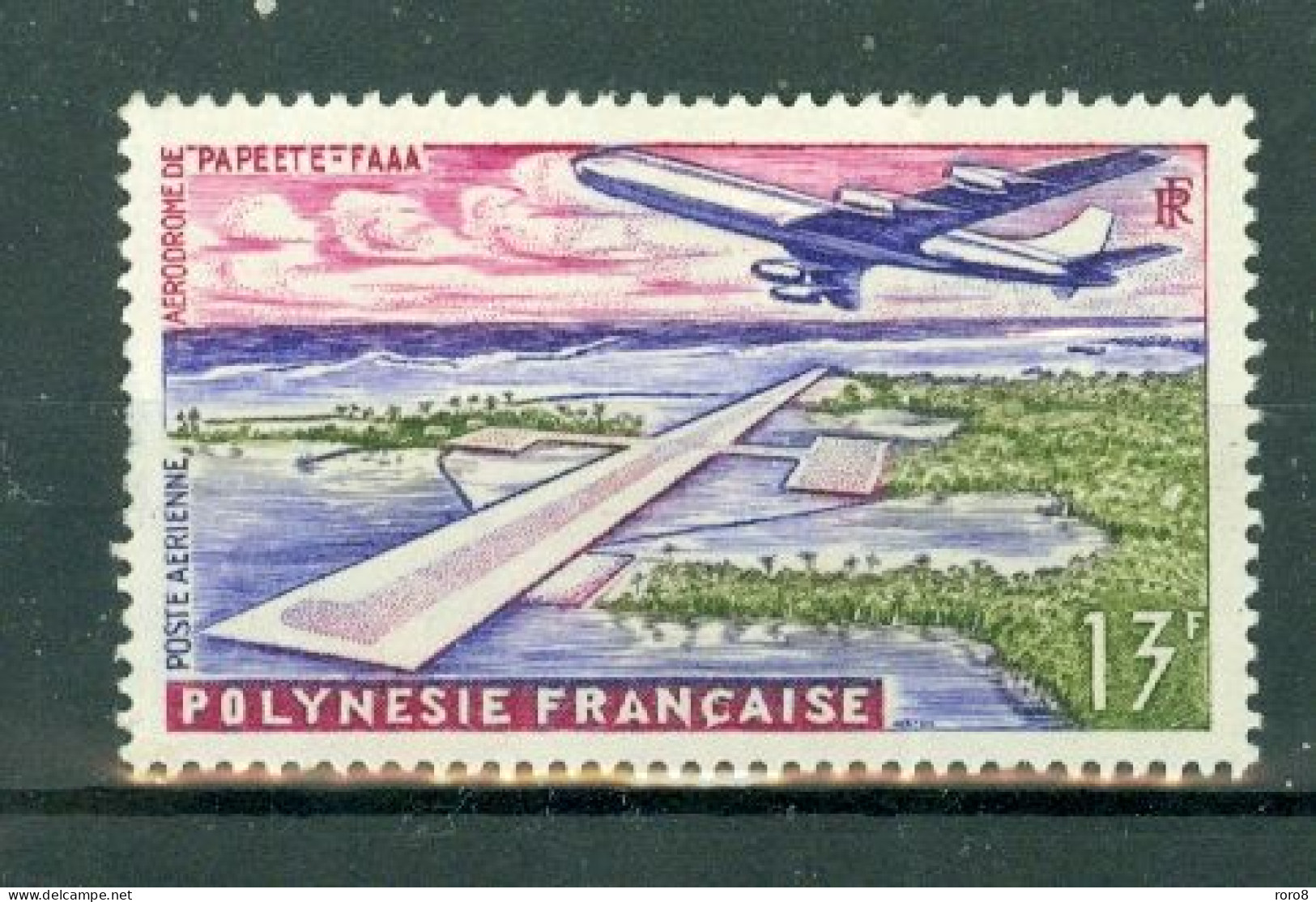 POLYNESIE - P.A. N°5* MH SCAN DU VERSO. Inauguration De L'aéroport International De Faaa, à Papeete. - Used Stamps