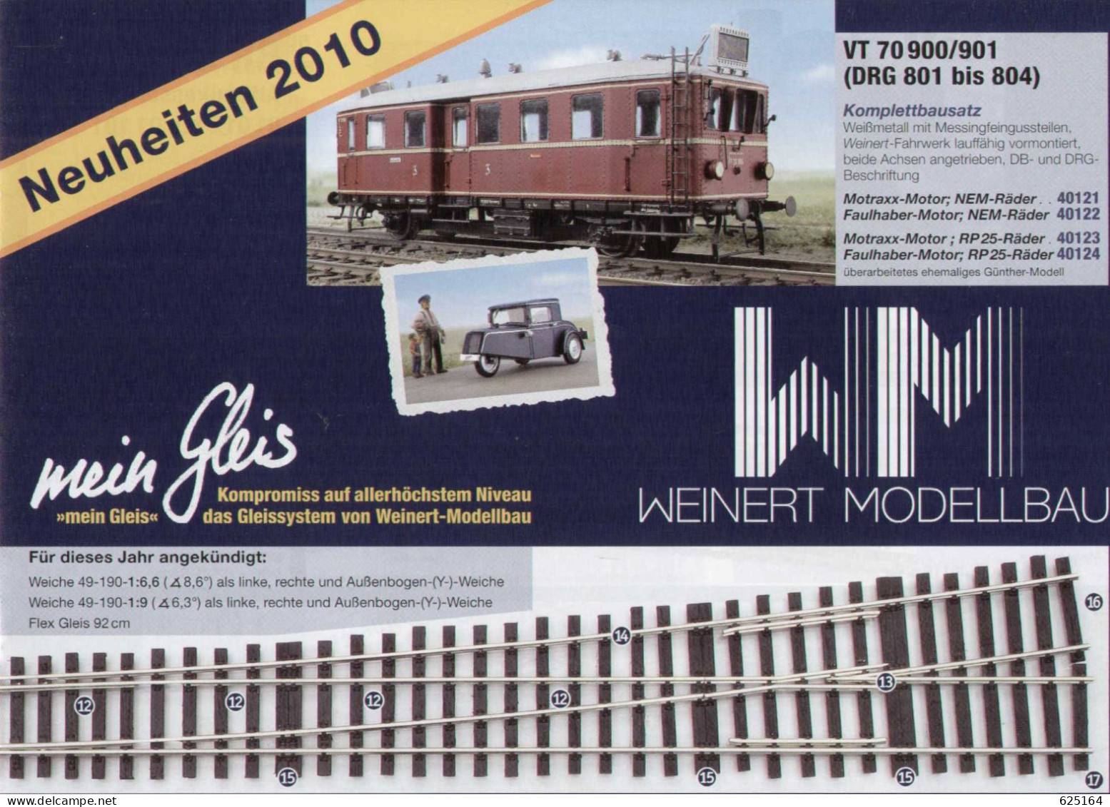 Catalogue WEINERT MODELLBAU 2010 Neuheiten Züge HO HOe Automodelle HO Gleis - Allemand