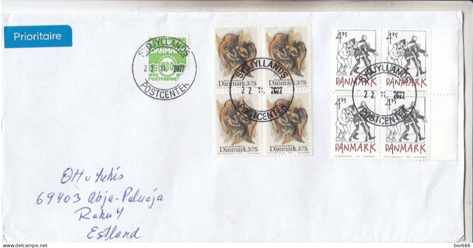 GOOD DENMARK Postal Cover To ESTONIA 2022 - Good Stamped: Art - Lettres & Documents