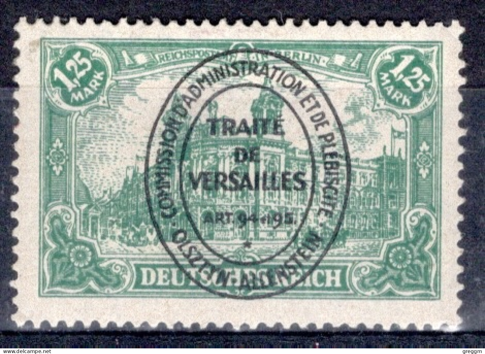 Germany Allenstein 1920 Single 1m 25pf German Stamp With Overprint In Mounted Mint - Allenstein