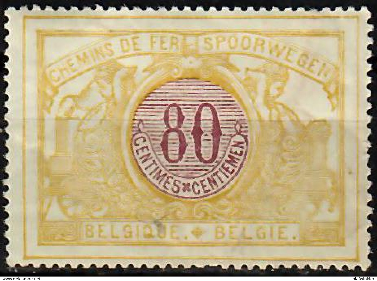 1902 Maar In Twee Kleuren; 80c. COB TR39 / Mi 37 / Sc Q40 / YT CP 37 MH / Neuf Avec Charniere / Ungebraucht [lie] - Postfris