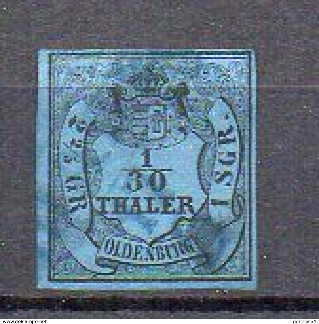 Oldenburg 1852 - Mi 2 II - O - Used (2ZK12) - Oldenburg