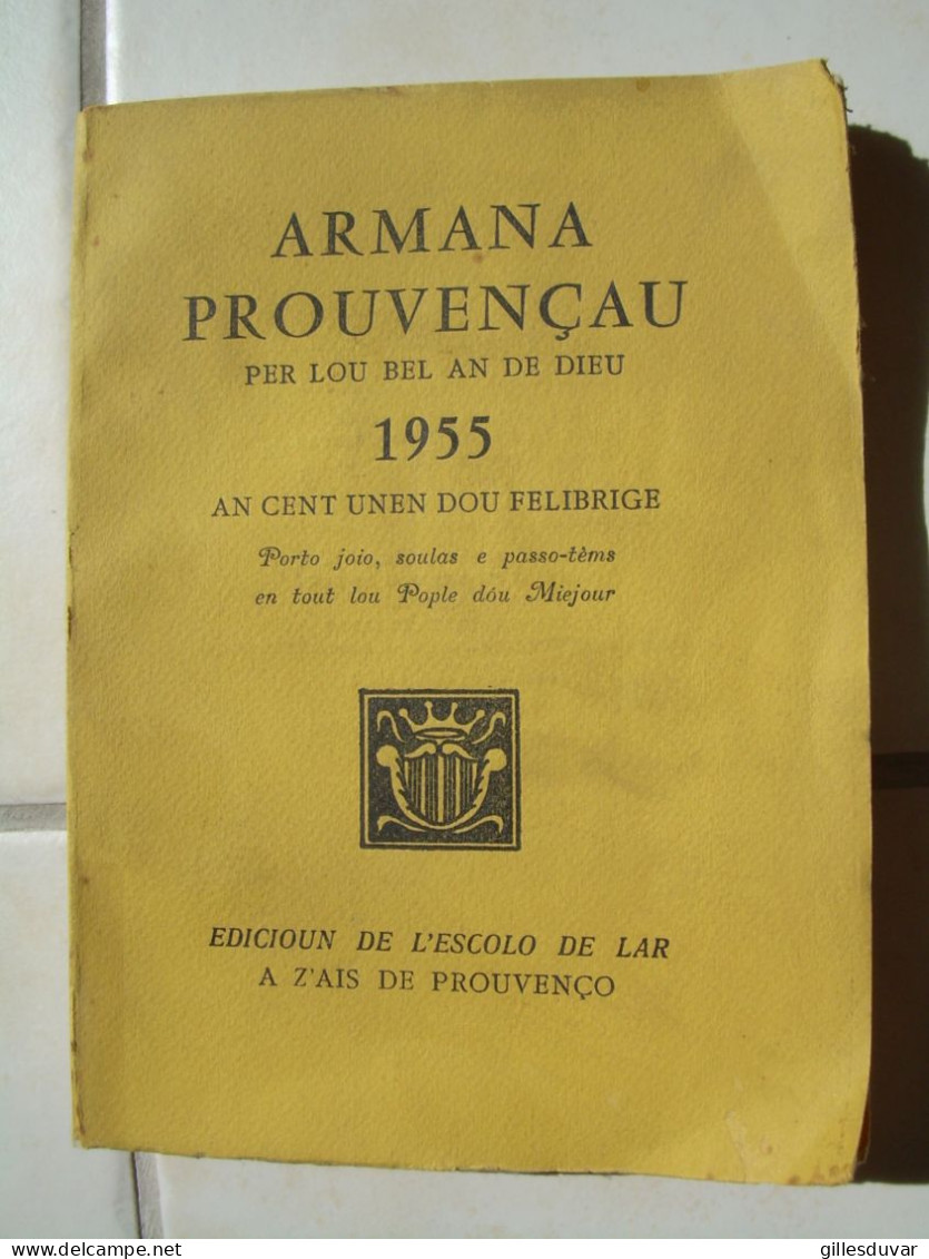 Armana Prouvençau 1955, Felibrige, Langue Provençale - Provence - Alpes-du-Sud