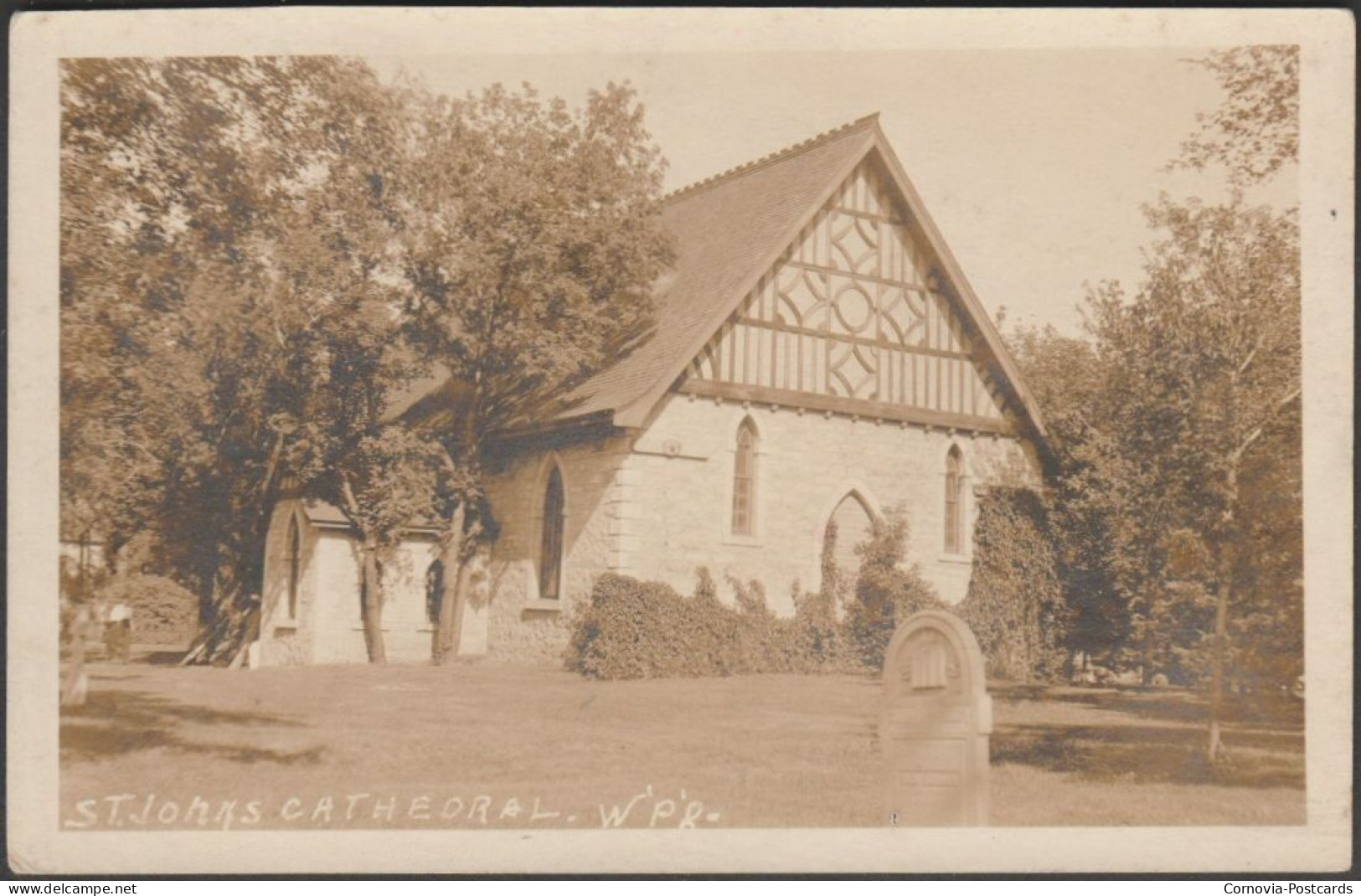 St John's Cathedral, Winnipeg, Manitoba, C.1920 - AZO RPPC - Winnipeg