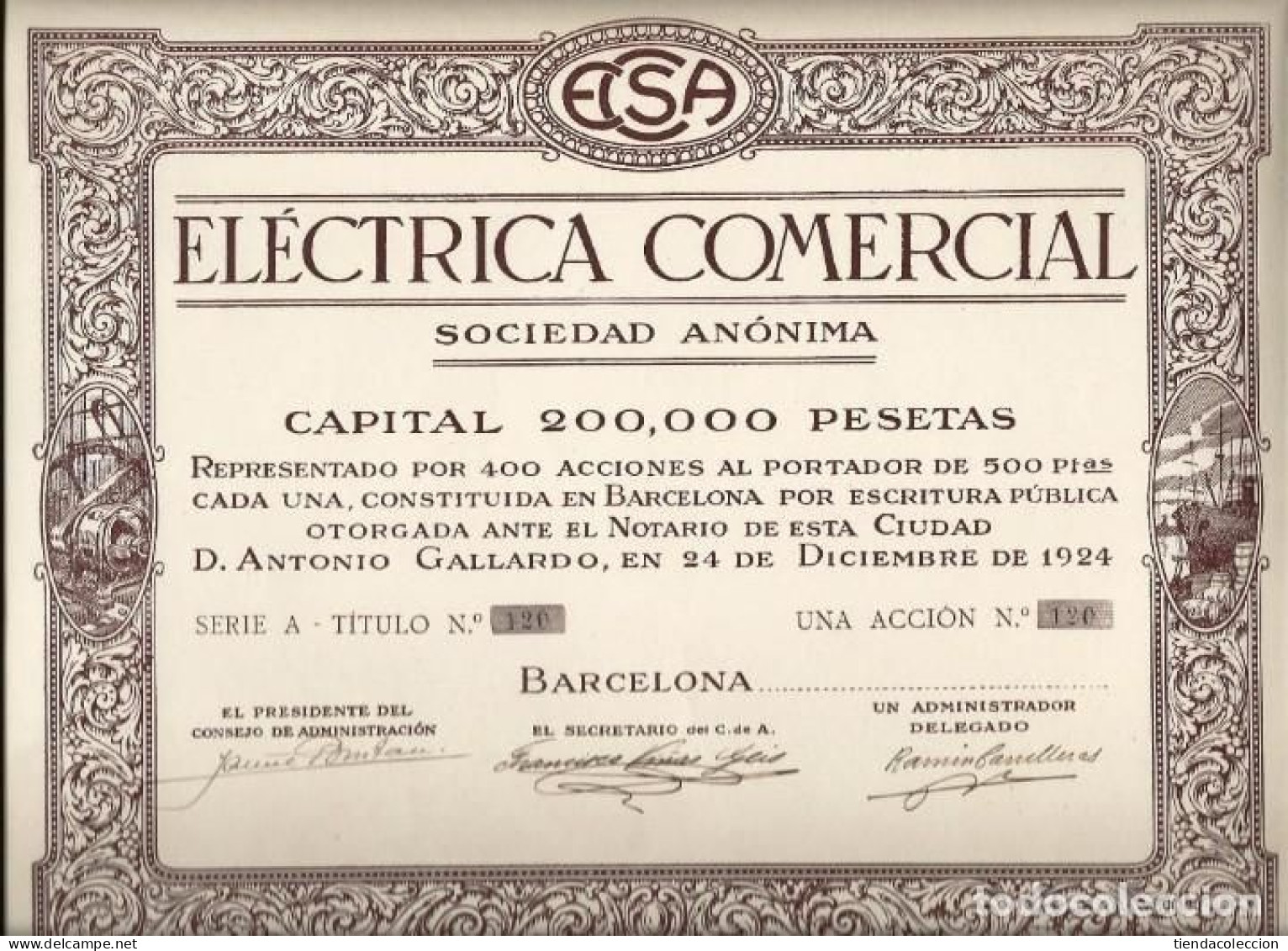 ELÉCTRICA COMERCIAL SOCIEDAD ANÓNIMA - Elettricità & Gas