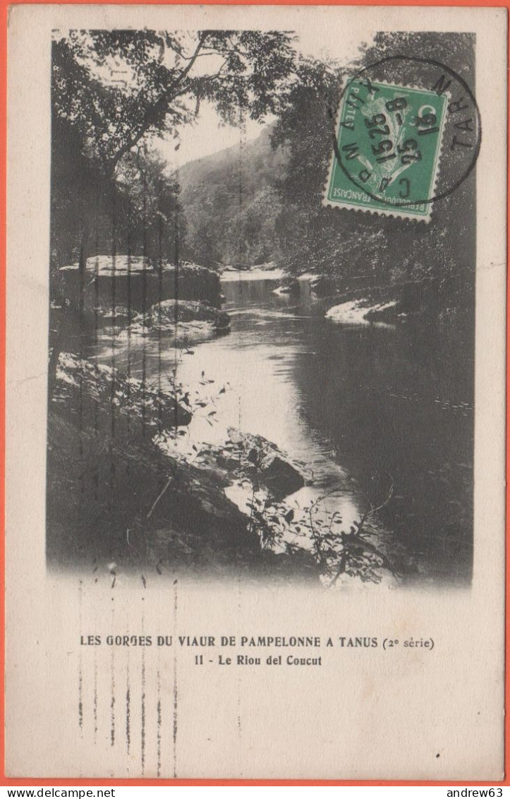 FRANCIA - France - 1913 - 5c Semeuse - 81 Tarn - Carmaux - Gorges Du Viaur De Pampelonne à Tanus - Le Riou Del Coucut - - Carmaux