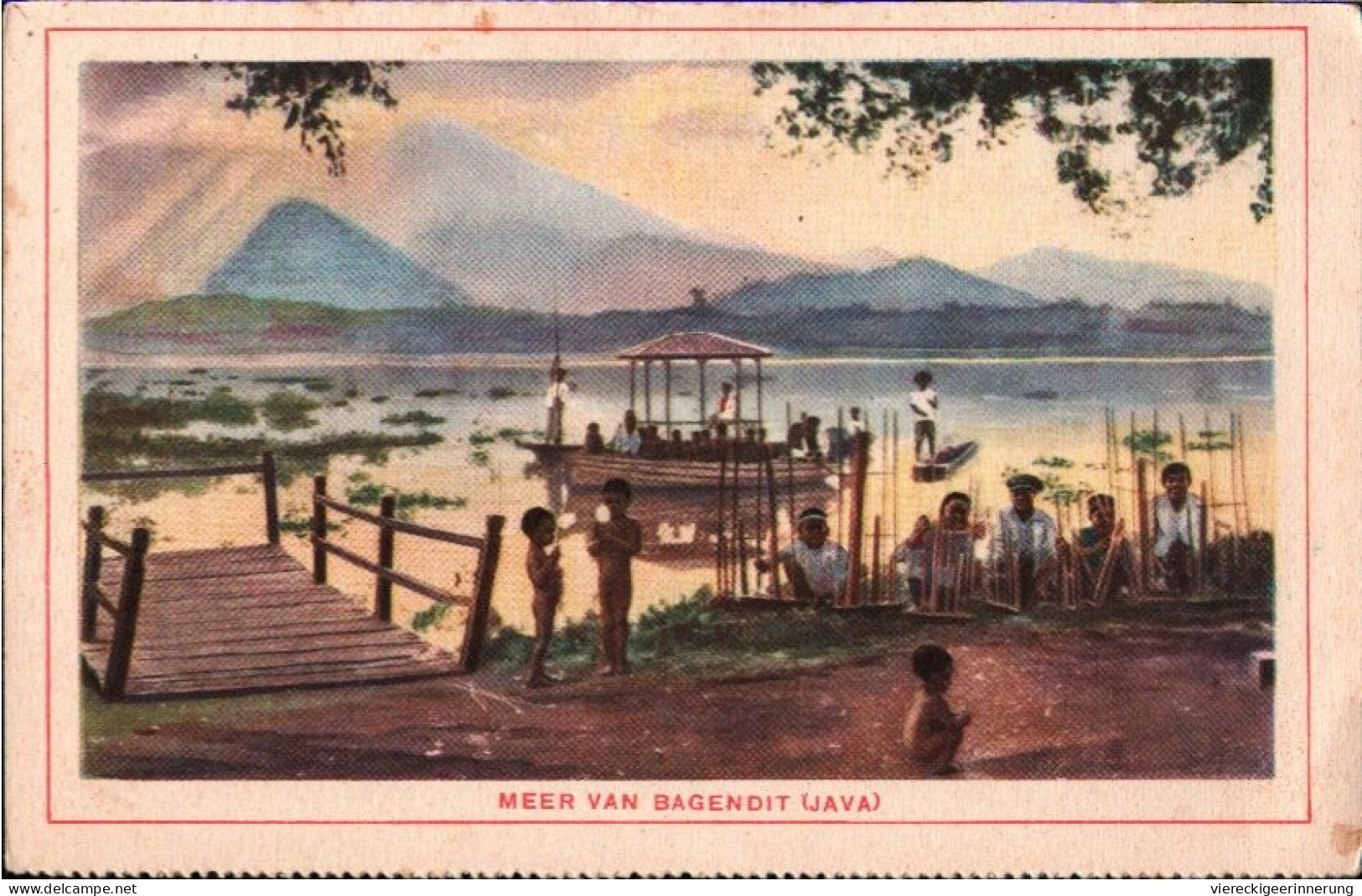 ! Old Postcard Meer Van Bagendit , Java, Koninklijke Pakketvaart - Indonésie