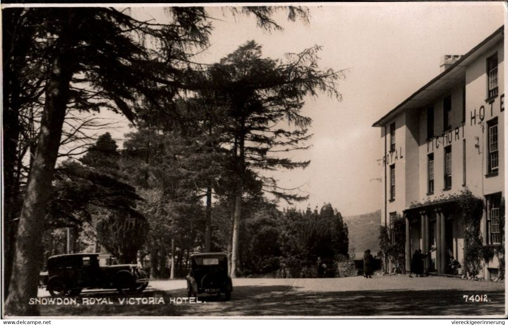 ! Old Postcard Snowdon, Royal Victoria Hotel, Cars - Andere & Zonder Classificatie