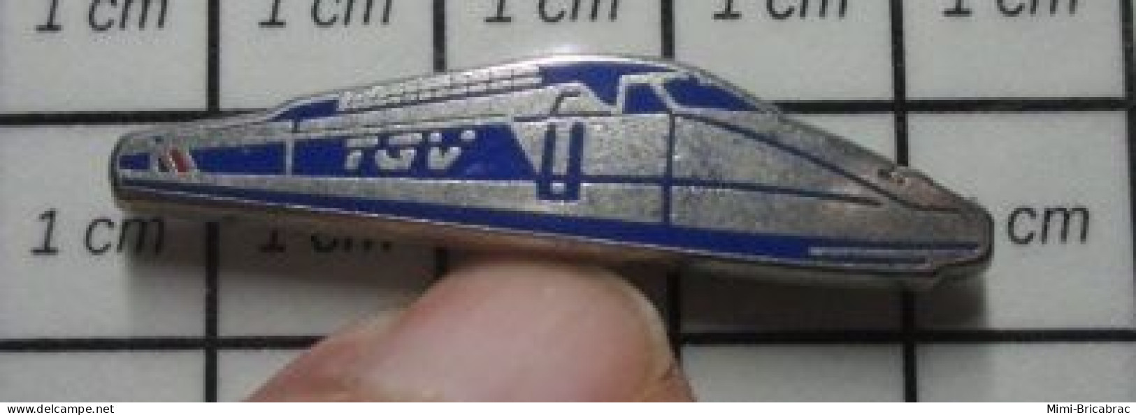 1120 Pin's Pins / Beau Et Rare / THEME : TGV / MOTRICE BLEU ET ACIER Par DECAT - TGV