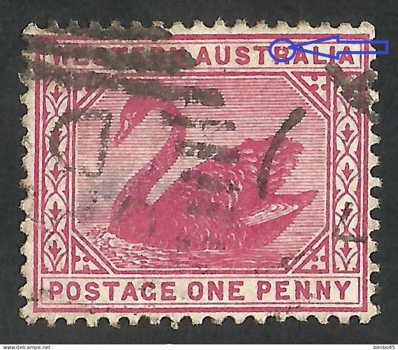 Error  Western Australia  1890 -- The Letter "R" Is Broken - Gebraucht