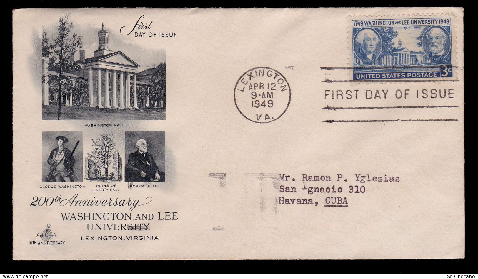 US.Washington & Lee University.1949.FIRST DAY ISSUE. SCOTT 947. - 1951-1960
