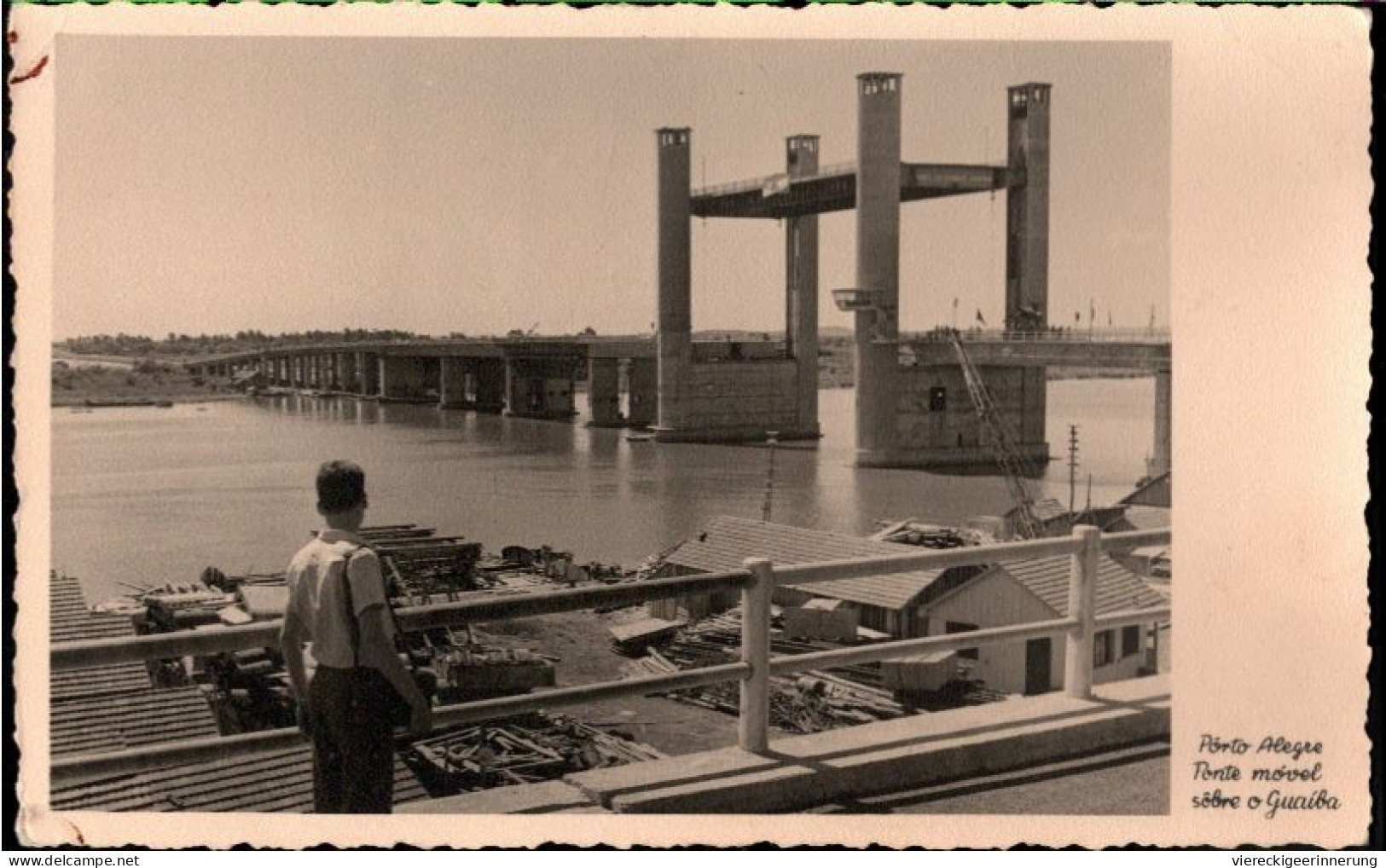 ! Photo Postcard Südamerika, Porto Alegre, Ponte Movel, Hubbrücke, Bridge - Porto Alegre