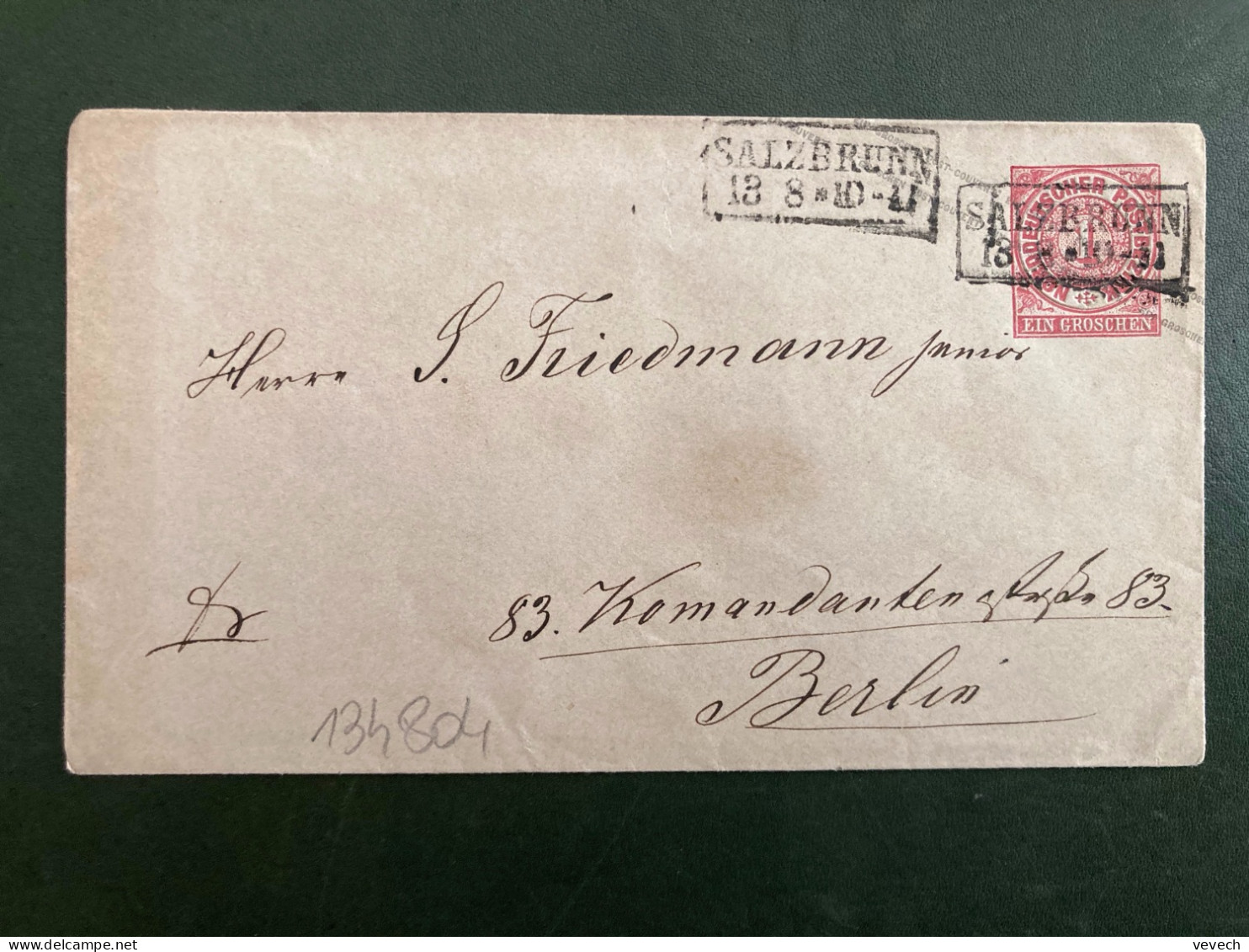 LETTRE EP EIN GROSCHEN OBL.13 8 10-11 SALZBRUNN - Postwaardestukken