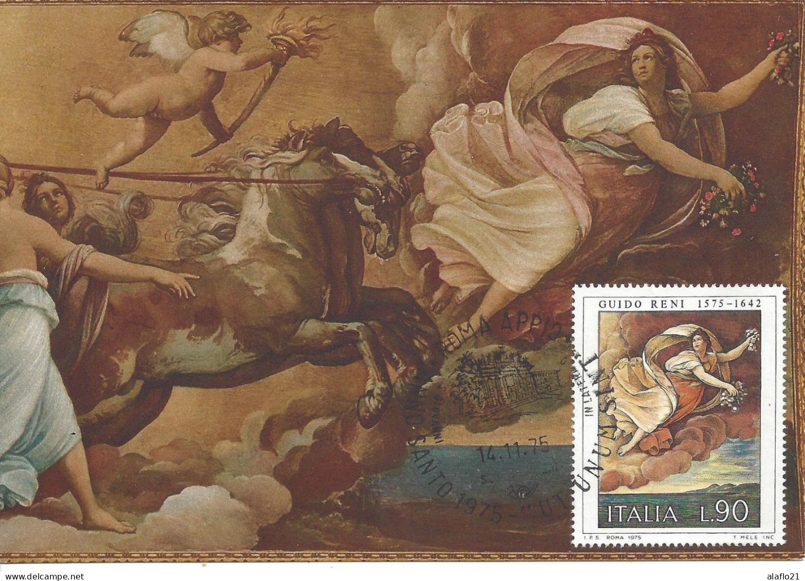 ITALIE - CARTE MAXIMUM - Yvert N° 1229 - L'AURORE - OEUVRE De GUIDO RENI - Maximumkarten (MC)