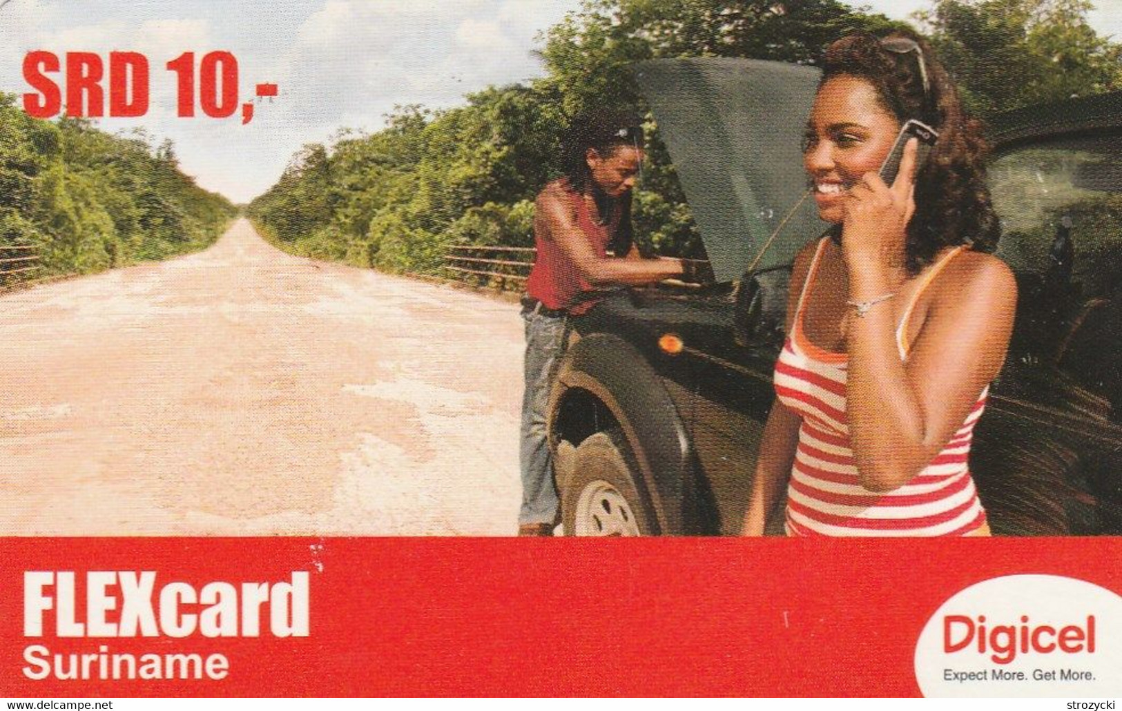 Surinam - Digicel - Calling Help - 2 Women - Suriname