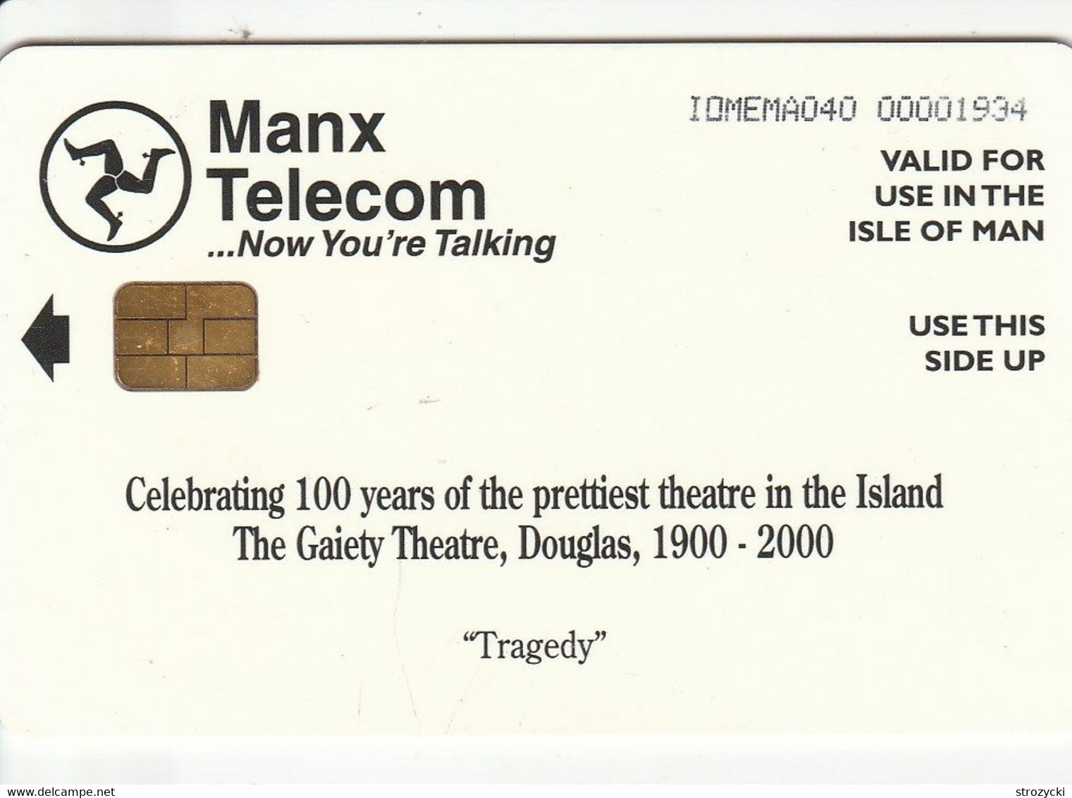 Isle Of Man - 100 Years Theatre - Tragedy - Man (Eiland)