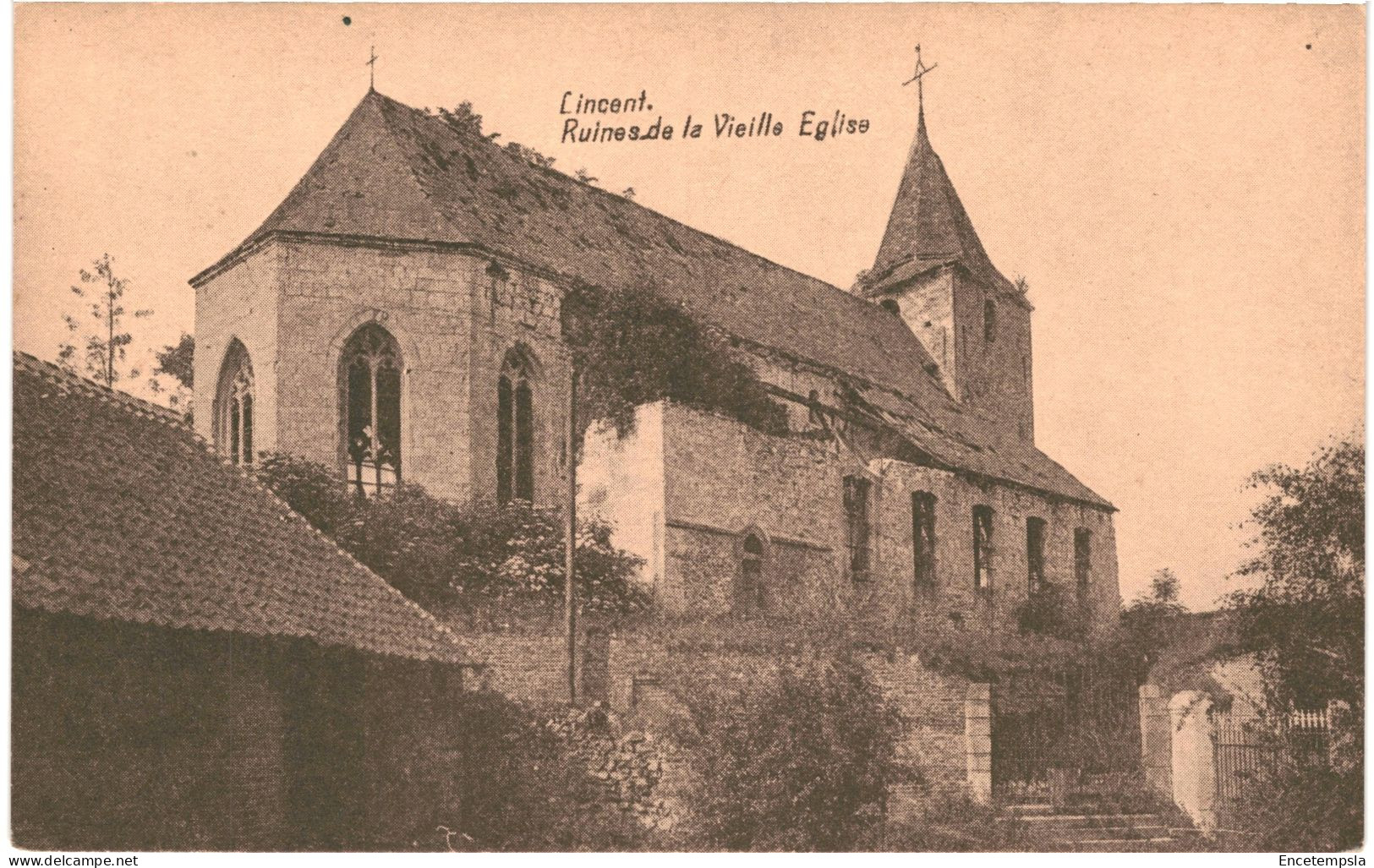 CPA Carte Postale Belgique Lincent Ruines De La Vieille église   VM67501ok - Lincent