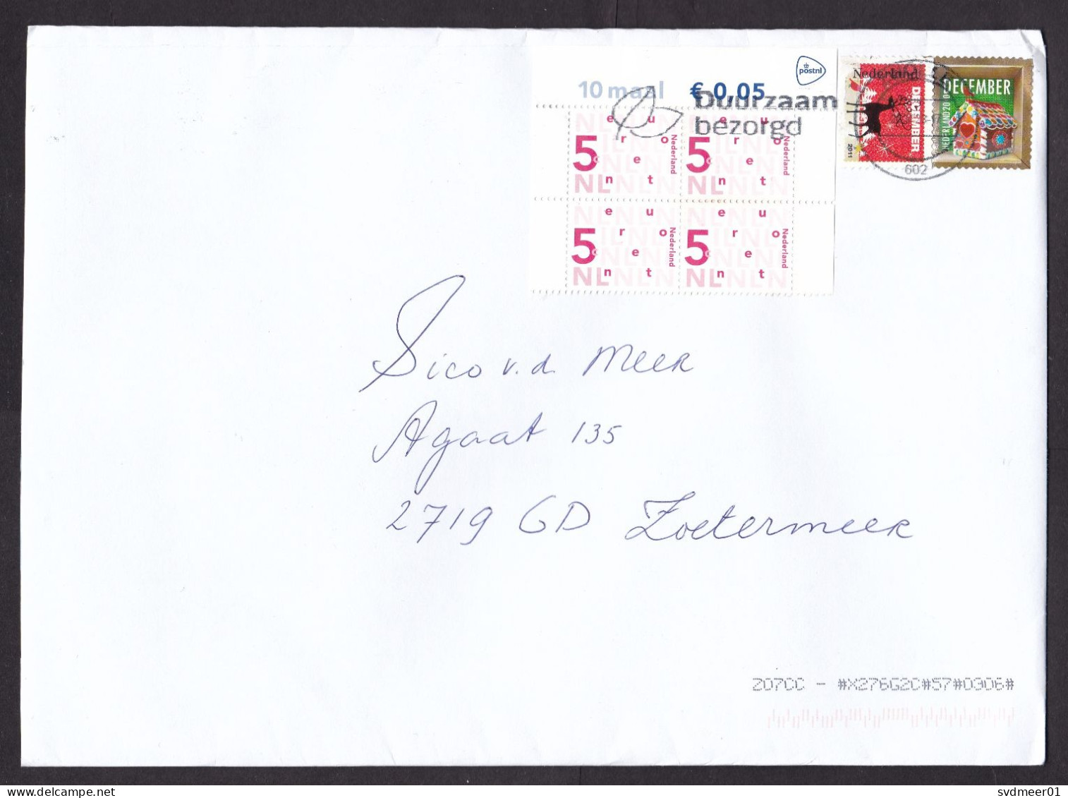 Netherlands: Cover, 2023, 6 Stamps, Gingerbread House, Candy Food, Christmas, Reindeer (minor Crease) - Briefe U. Dokumente