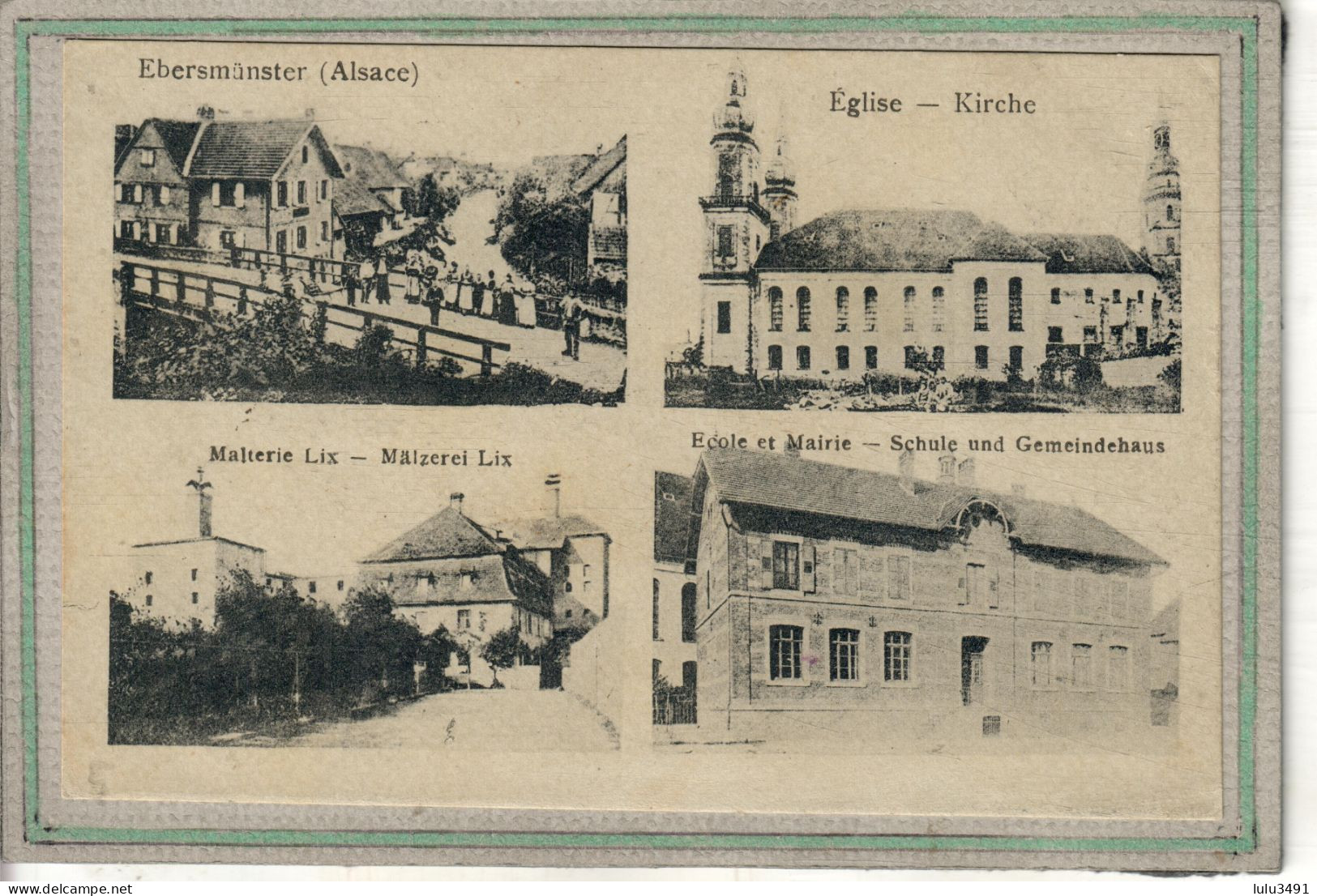 CPA (67) EBERSMUNSTER - Carte Type Gruss-Souvenir-multivues ( 4 Vues ) De 1919 - Ebersmunster