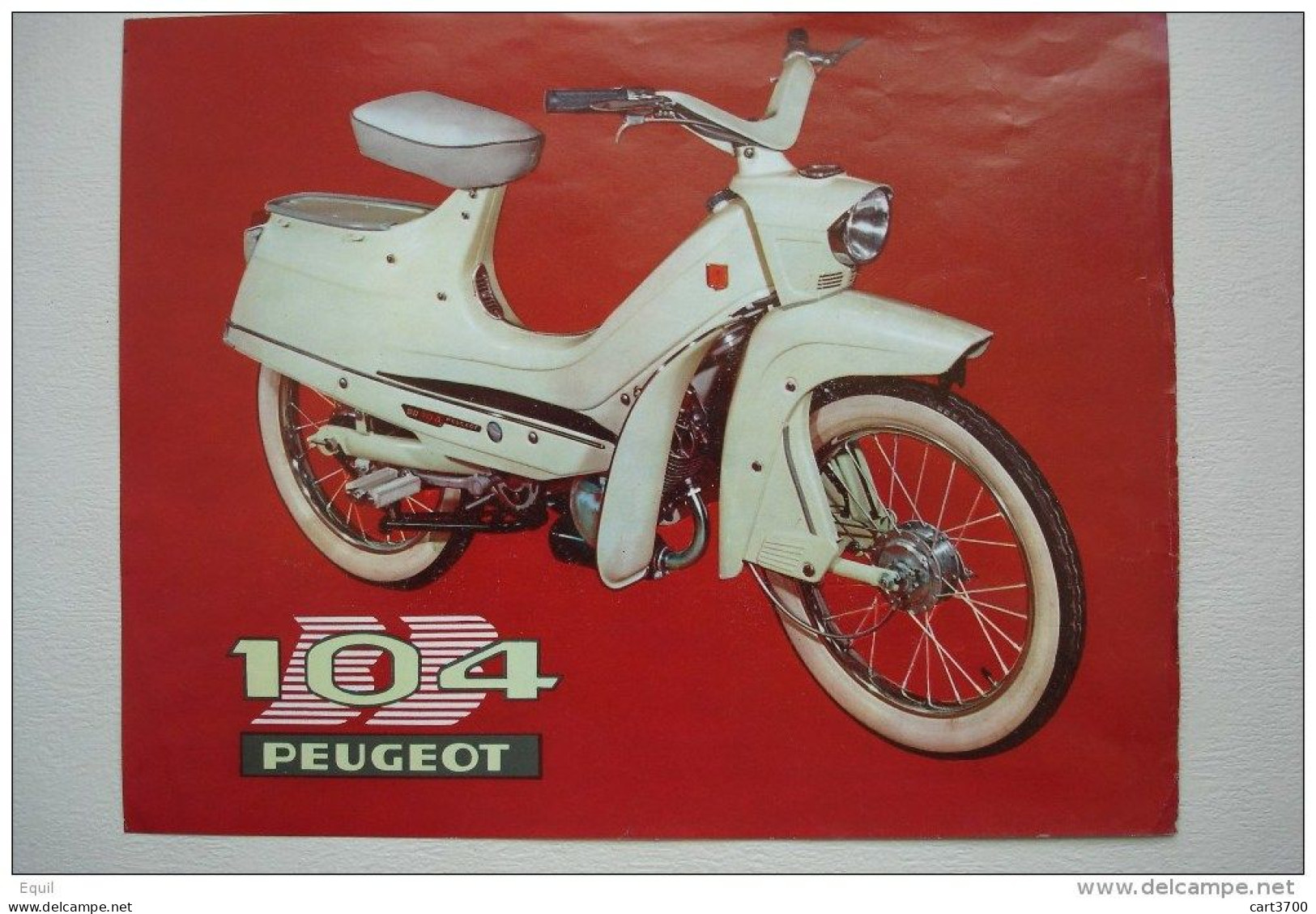 DOCUMENT PUBLICITAIRE CYCLOMOTEUR PEUGEOT BB 104 - Moto