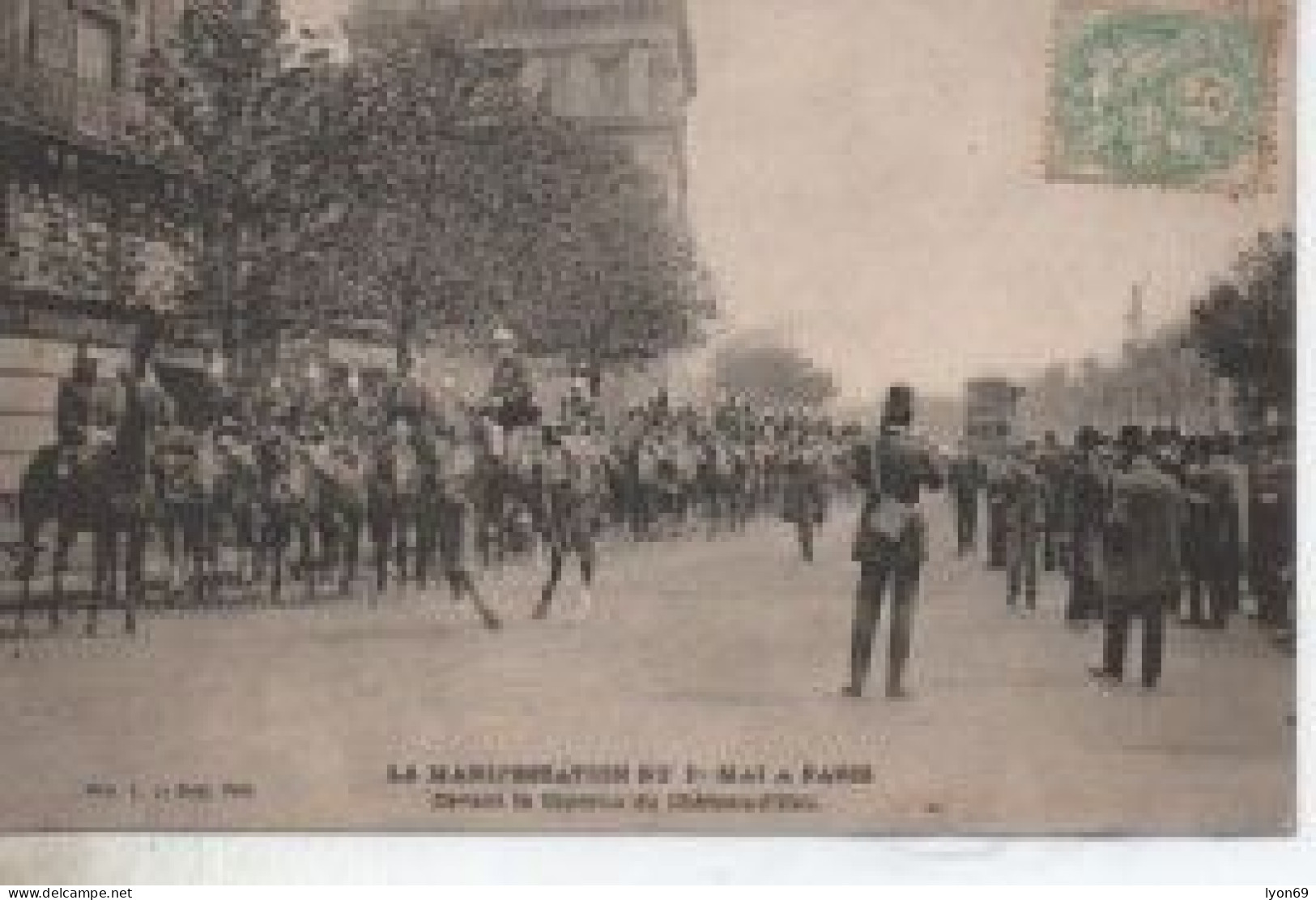 PARISVLA MANIFESTATION  DU 1ER MAI  DEVANT LA CASERNE  DU CHATEAU  D EAU DATE DEPART 1906025 - Sindacati
