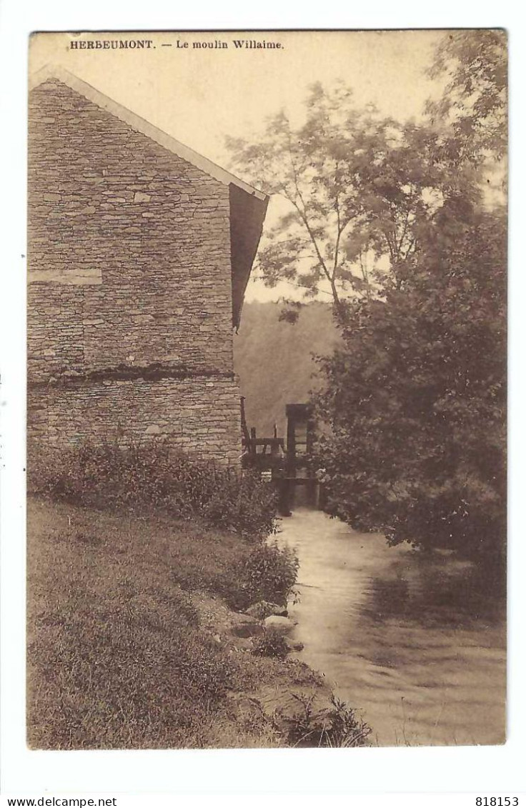 HERBEUMONT  -  Le Moulin Willaime 1923 - Herbeumont