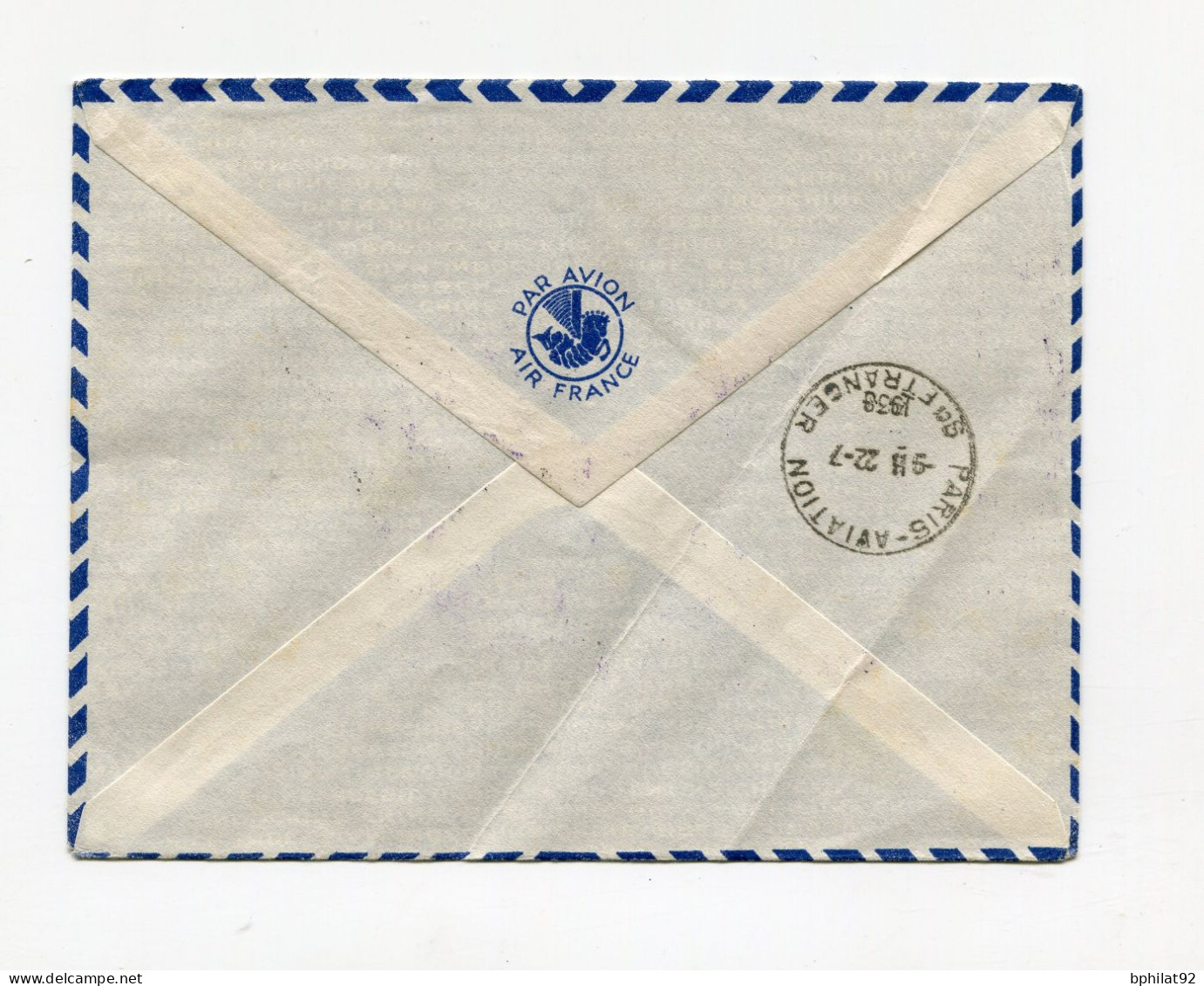 !!! SYRIE, LETTRE PAR AVION DE DAMAS DE 1938 CACHET COMMEMO 1ERE LIAISON AEROPOSTALE DIXIEME ANNEE - Storia Postale