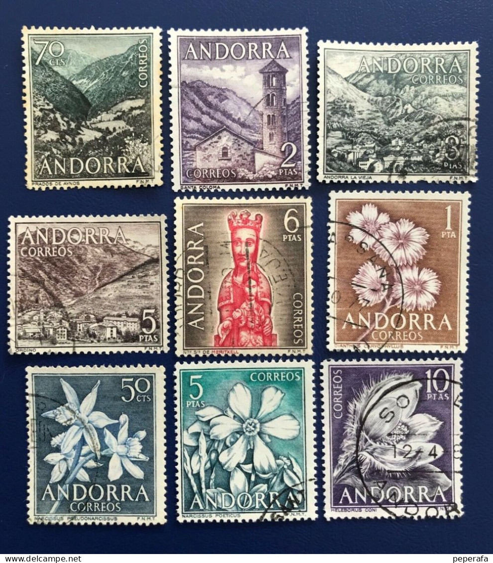 Spanish Andorra 1963 - 66, Various Types - Used Stamps