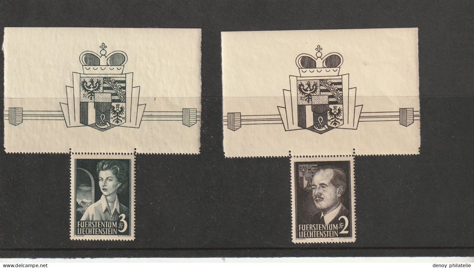 Liechtenstein 1955: Fürstenpaar Zu 276-277 Mi 332-333 Yv 294-295 Sans Charnières ** - Ungebraucht
