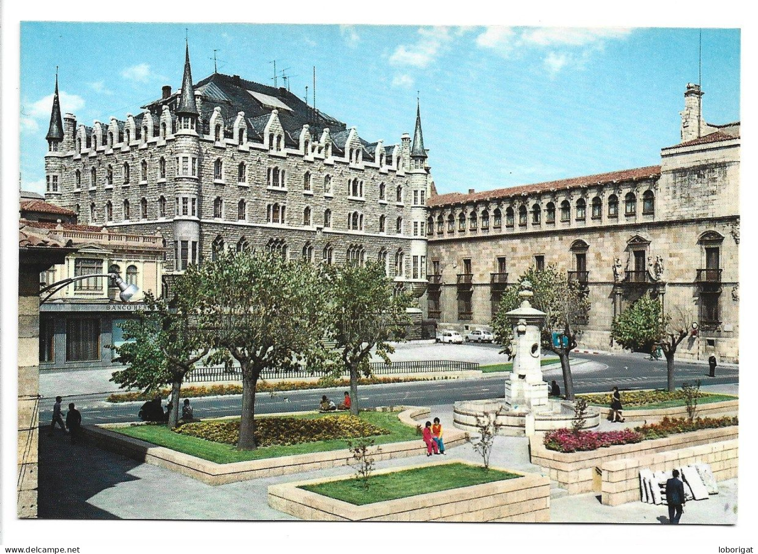 PLAZA DE SAN MARCELO, CAJA DE AHORROS Y DIPUTACION PROVINCIAL.- LEON -  CASTILLA Y LEON.- ( ESPAÑA ). - León