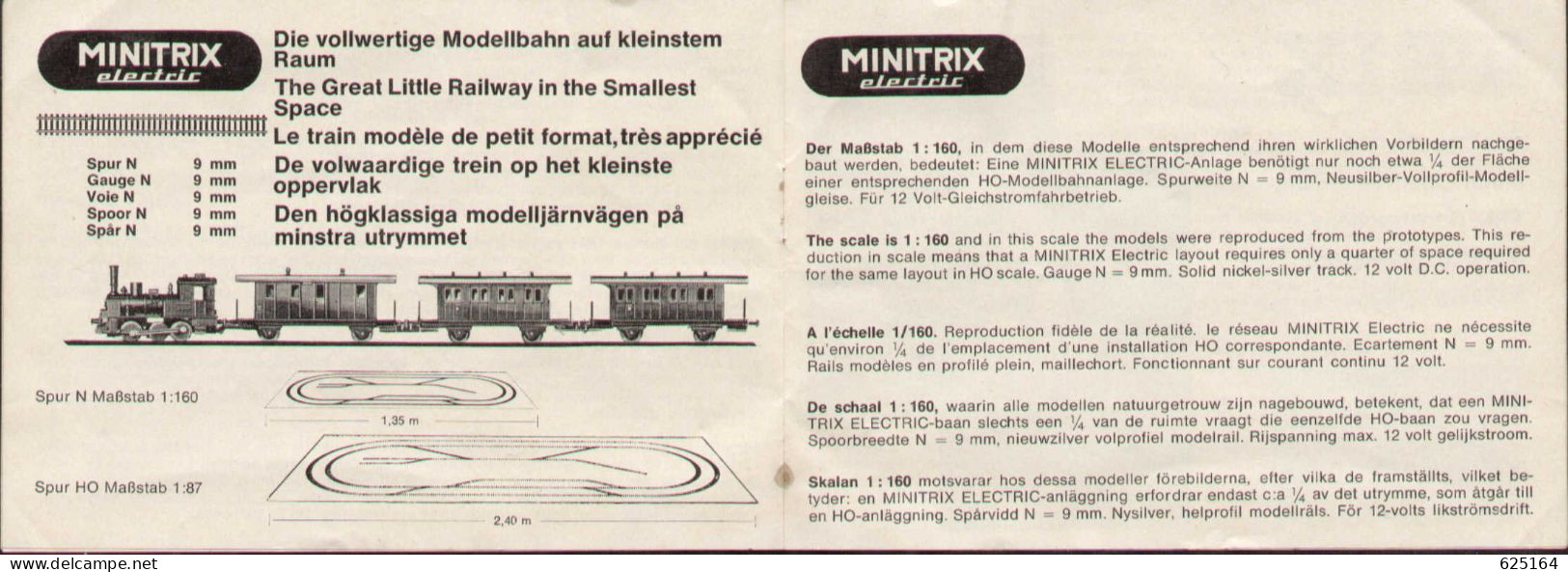 Catalogue TRIX Brochure 1965 Trix Express Minitrix Electric 1:160 & Ohne Motor 1:180-  Metalbaukasten - German