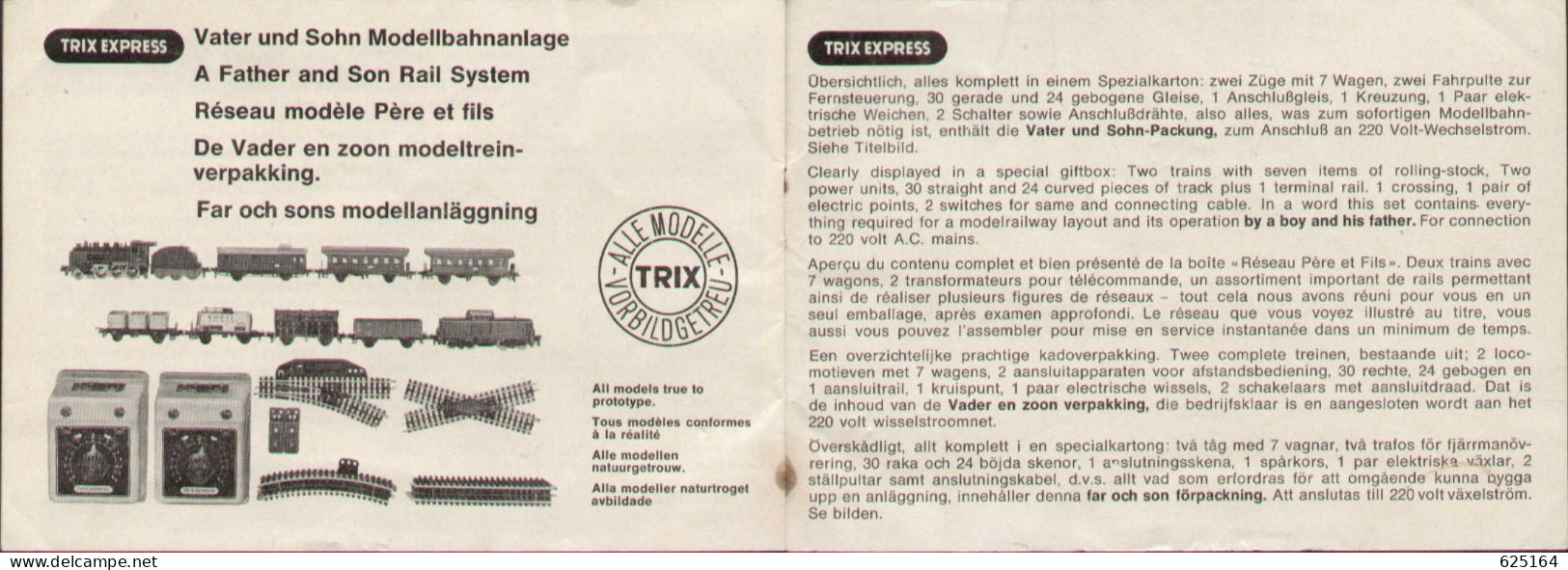 Catalogue TRIX Brochure 1965 Trix Express Minitrix Electric 1:160 & Ohne Motor 1:180-  Metalbaukasten - German