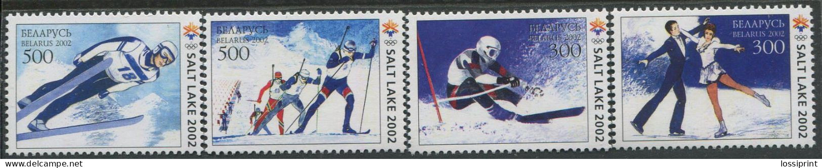 Belarus:Unused Stamps Serie Salt Lake City Olympic Games 2002, Figure Skating, Biathlon, Ski Jump, MNH - Winter 2002: Salt Lake City