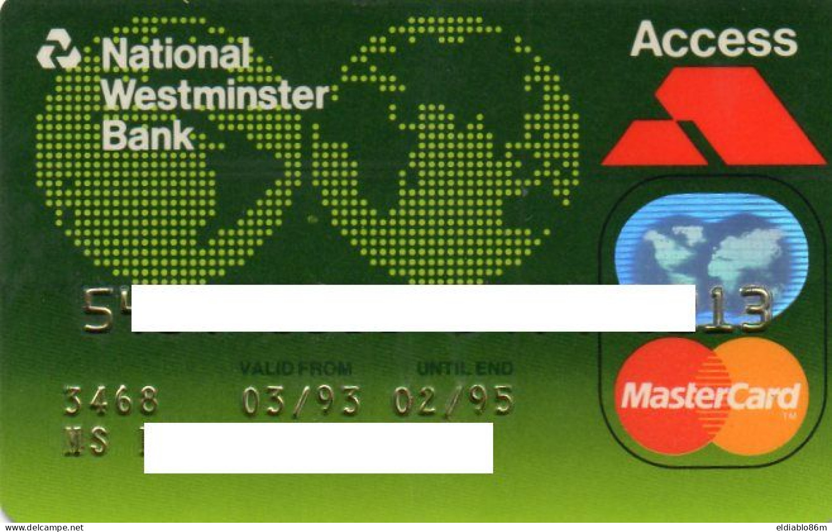 (Y126) UNITED KINGDOM - CREDIT BANK CARD - MASTERCARD - NATIONAL WESTMINSTER BANK - Carte Di Credito (scadenza Min. 10 Anni)