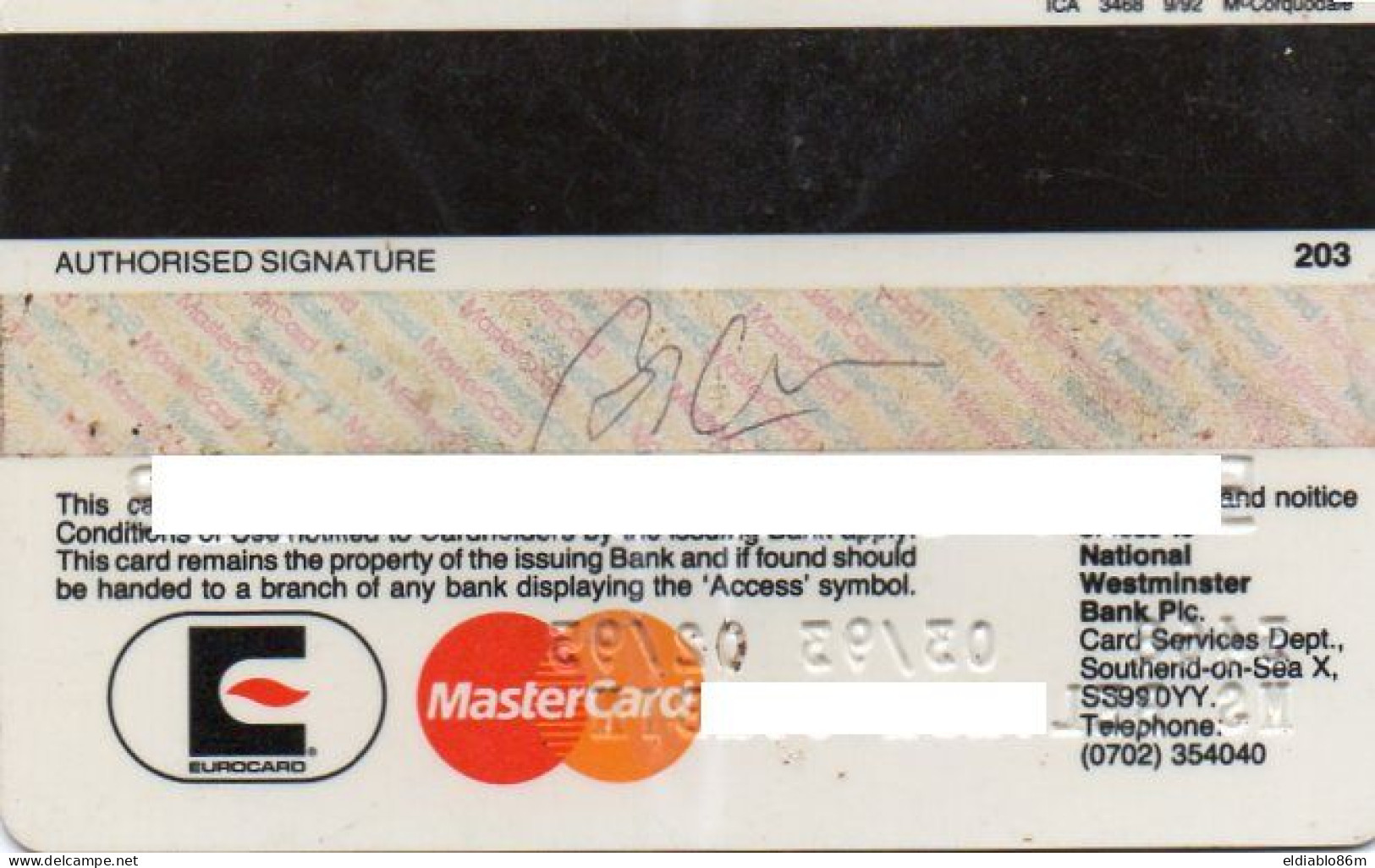 (Y126) UNITED KINGDOM - CREDIT BANK CARD - MASTERCARD - NATIONAL WESTMINSTER BANK - Carte Di Credito (scadenza Min. 10 Anni)