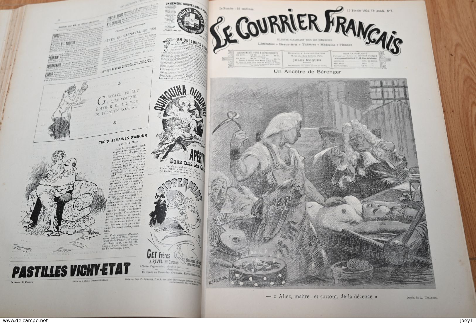Le Courrier Français  relié du 6 Janvier 1901 au 29 Décembre 1901 très bon état