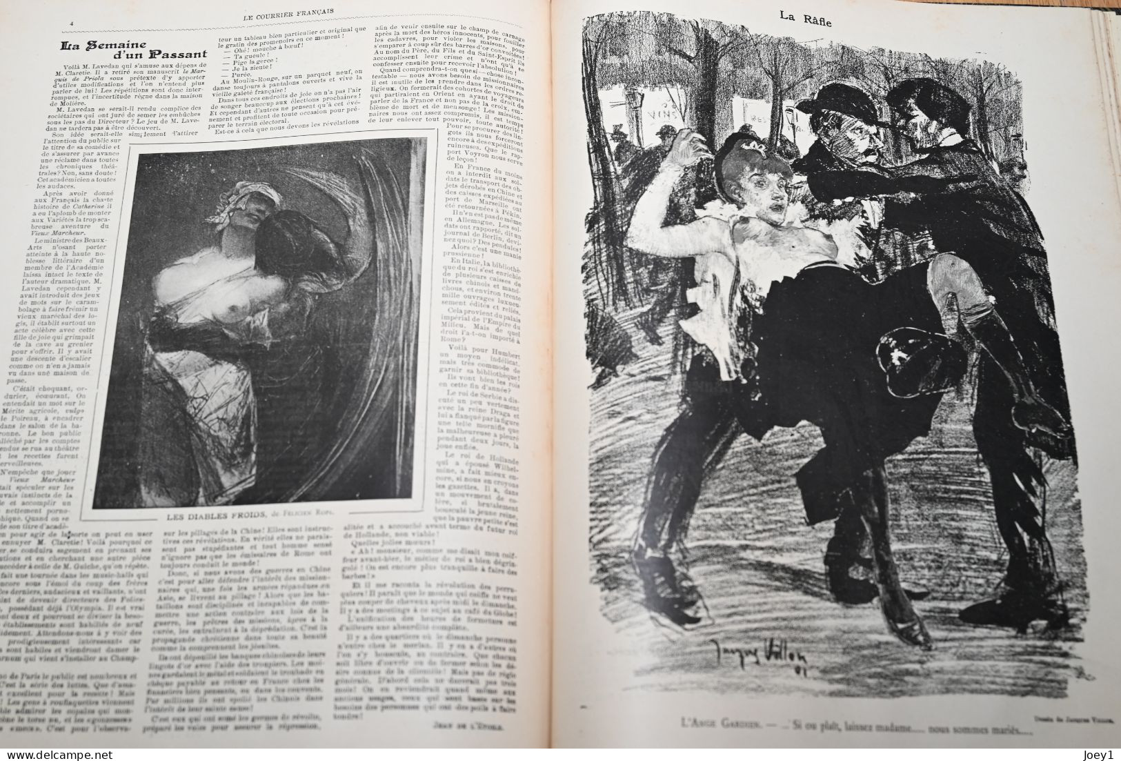 Le Courrier Français  relié du 6 Janvier 1901 au 29 Décembre 1901 très bon état