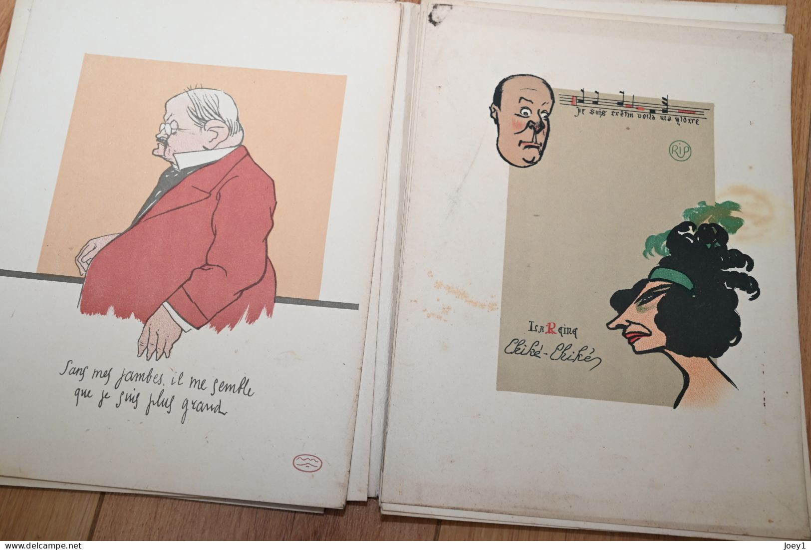 Gravures Du Dessinateur Rip ( Georges Gabriel Thenon) En Duo Avec Max Aghion Très Rare. Titre "Dans Le Tas" - Stiche & Gravuren