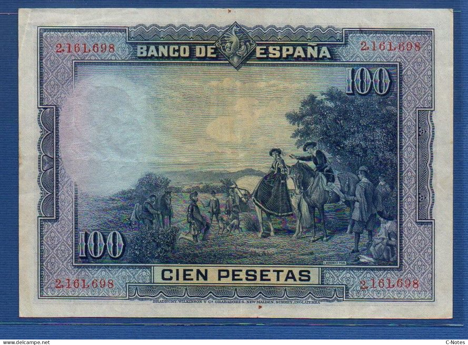 SPAIN - P. 76a – 100 Pesetas 1928 VF+, S/n 2,161,698 - 100 Pesetas