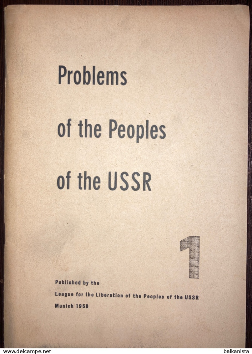 Problems Of The People's Of The USSR No: 1 - Soviet Union 1959 Communism - Asia