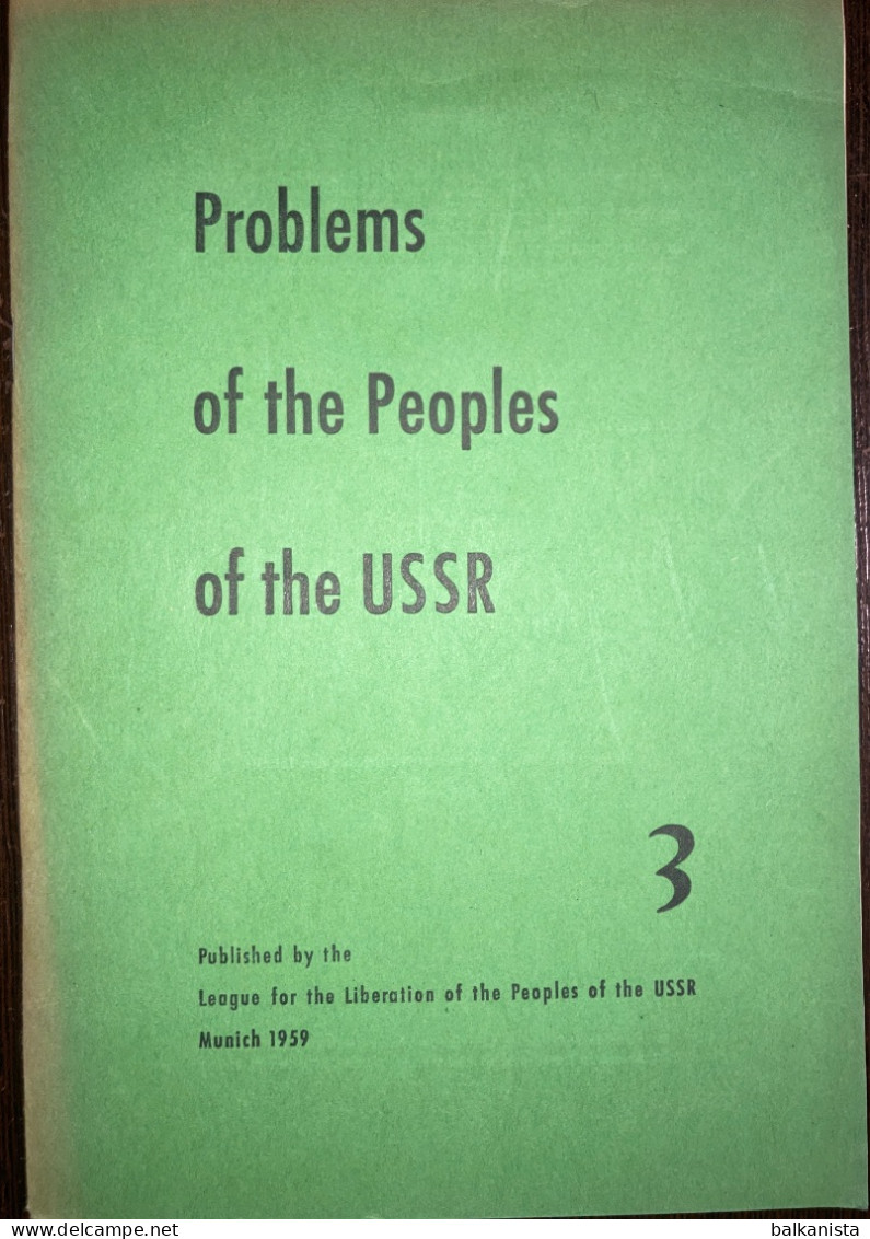 Problems Of The People's Of The USSR No: 3 - Soviet Union 1959 Communism - Asia