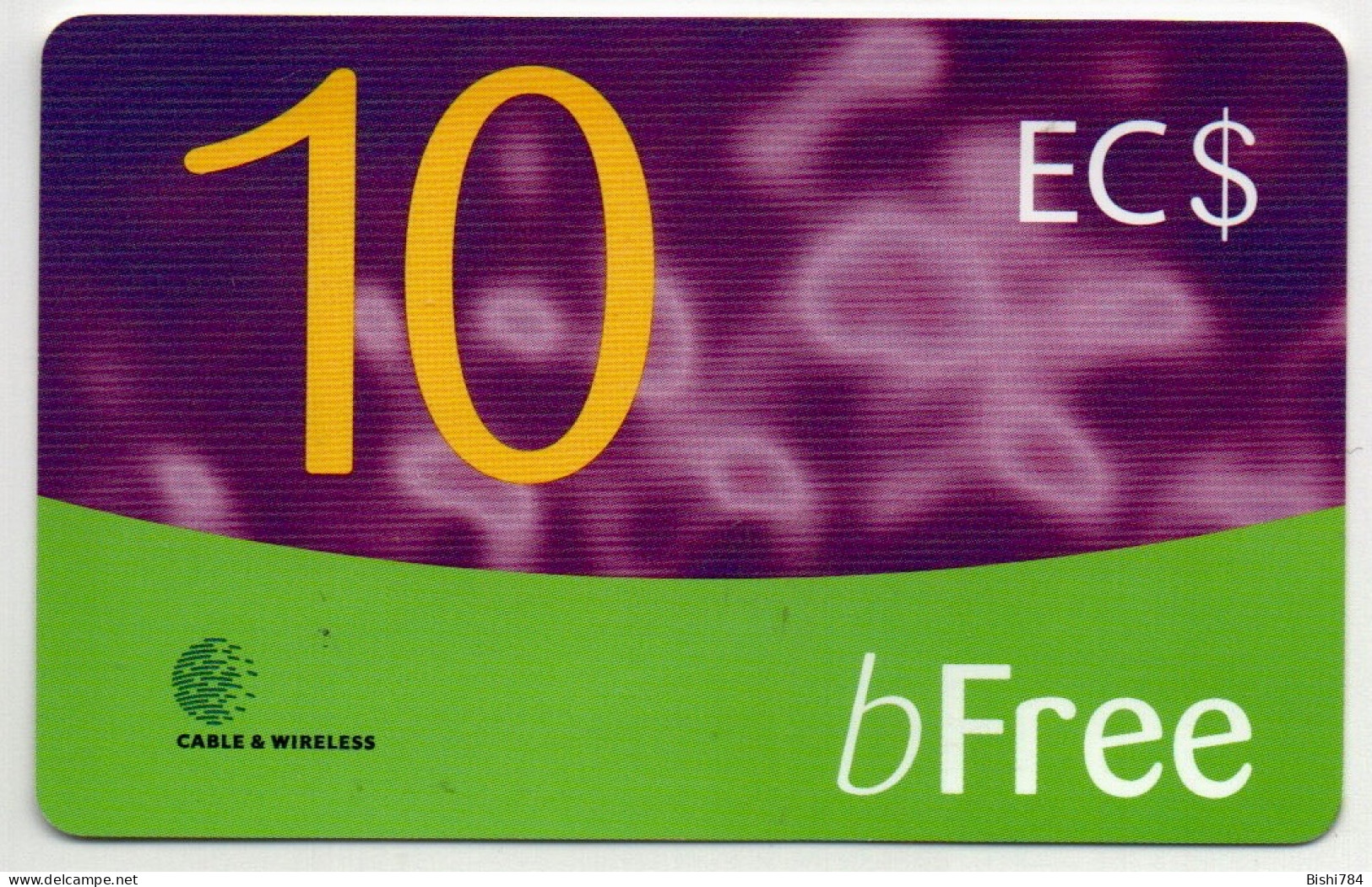 Dominica - BFree $10 (with On Bar At At The Top Of Card) - Dominica